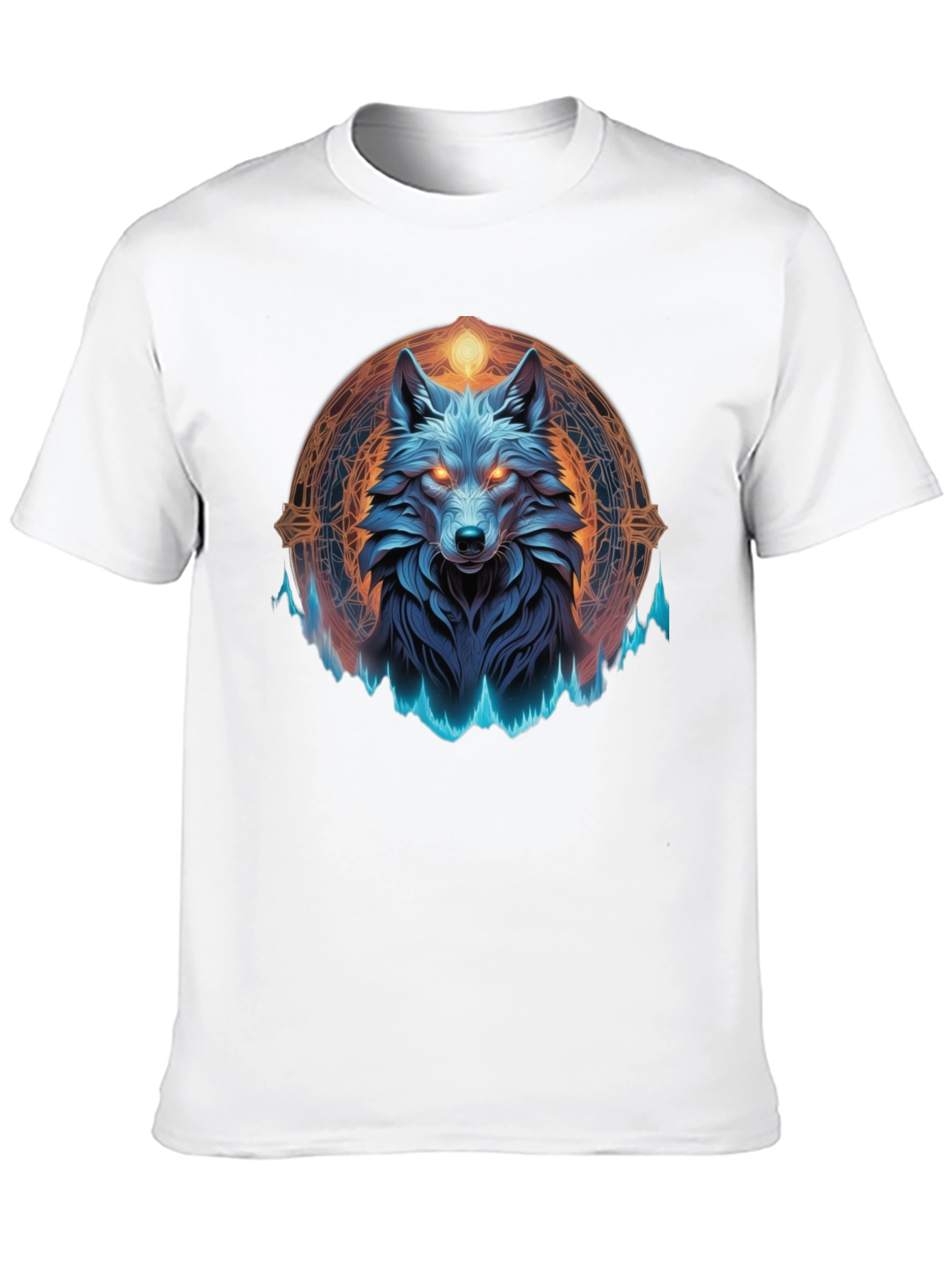 Mystic Wolf Graphic Tee - Black T-Shirt