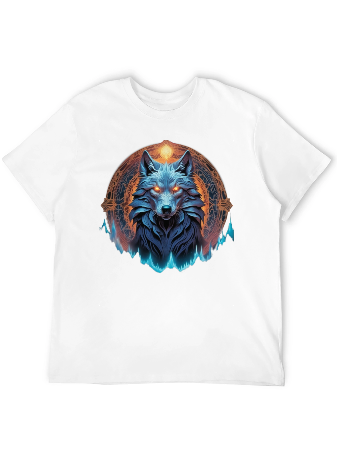 Mystic Wolf Graphic Tee - Black T-Shirt