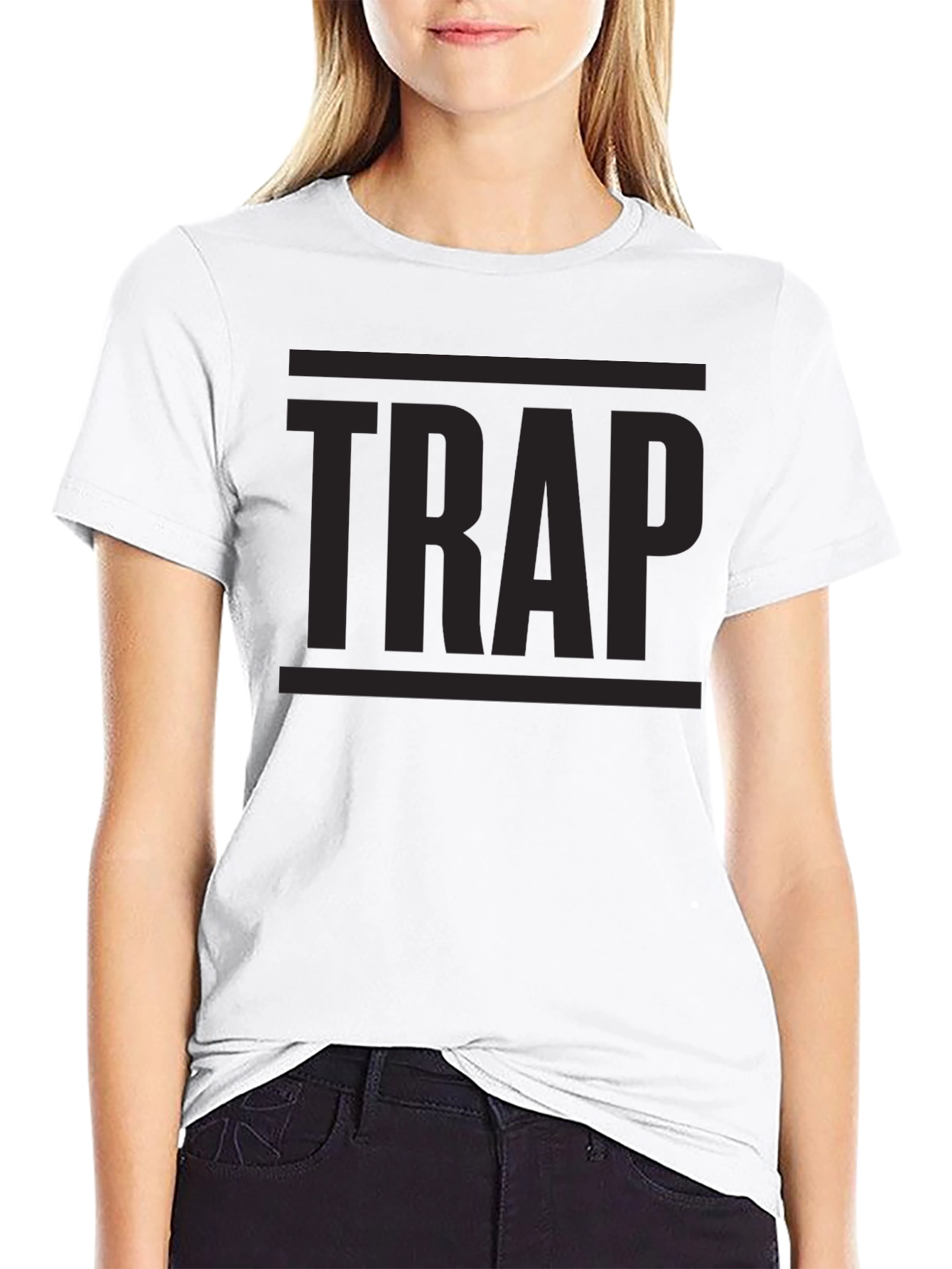 TRAP Graphic Tee - Urban Style Black T-Shirt