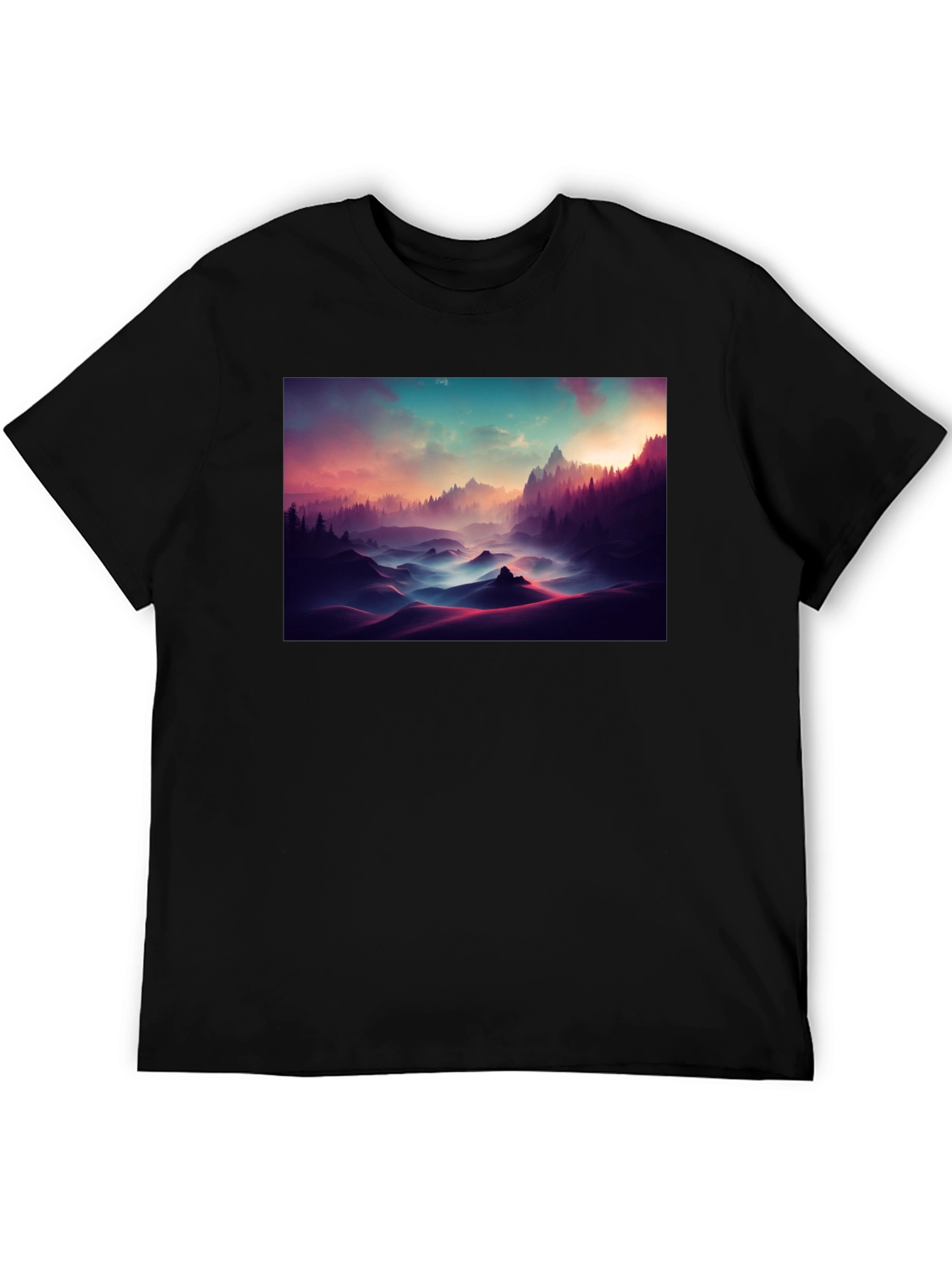 Mystic Landscape Graphic Tee - Soft Cotton Comfort