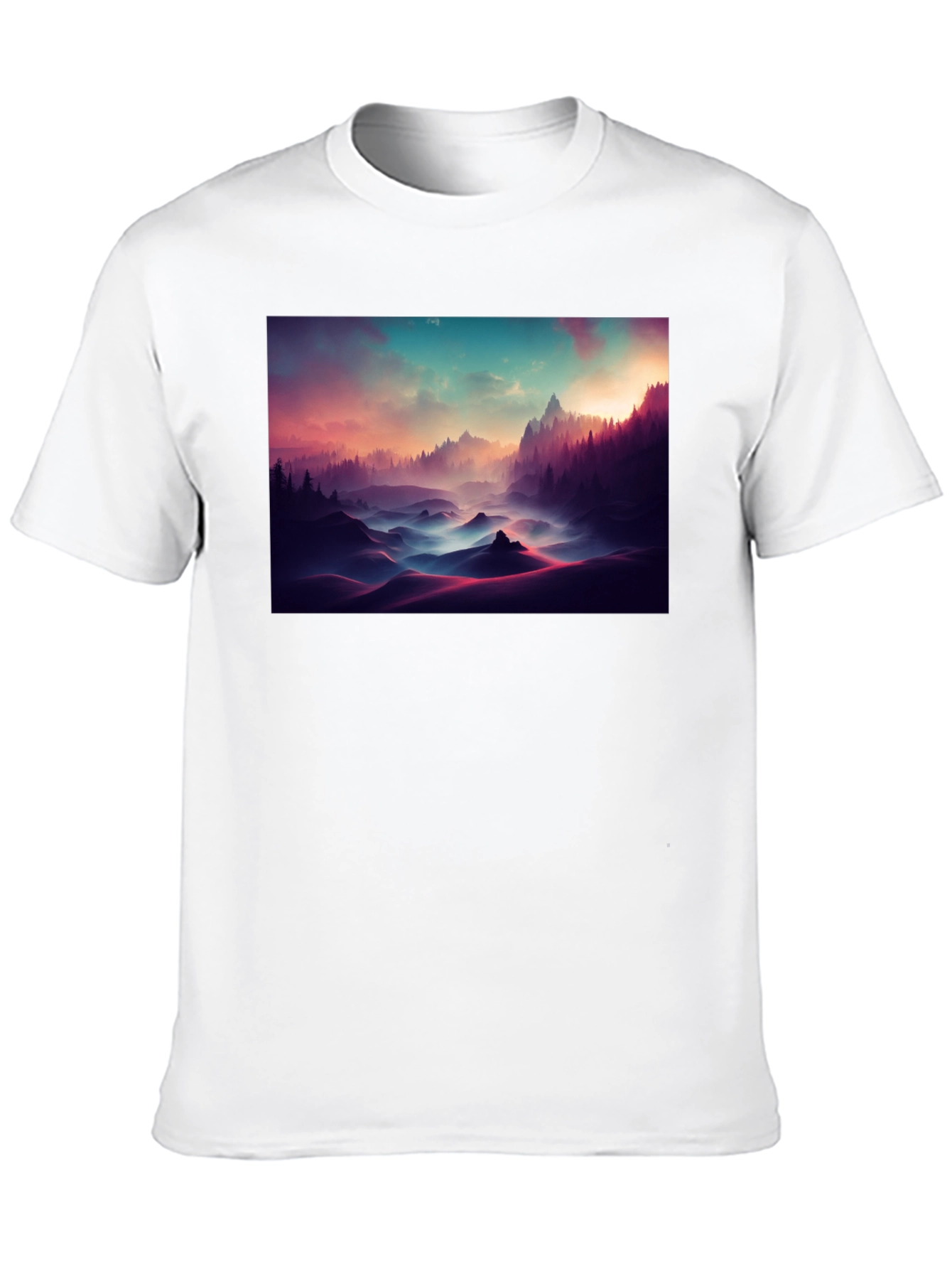 Mystic Landscape Graphic Tee - Soft Cotton Comfort