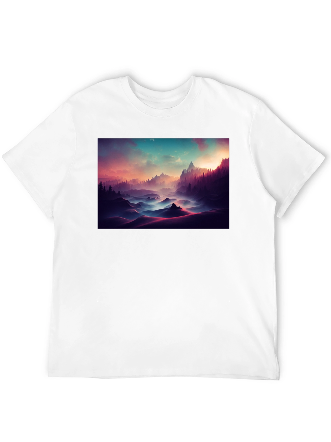 Mystic Landscape Graphic Tee - Soft Cotton Comfort