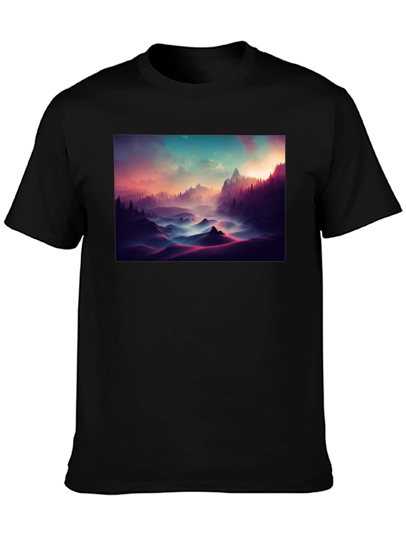 Mystic Landscape Graphic Tee - Soft Cotton Comfort