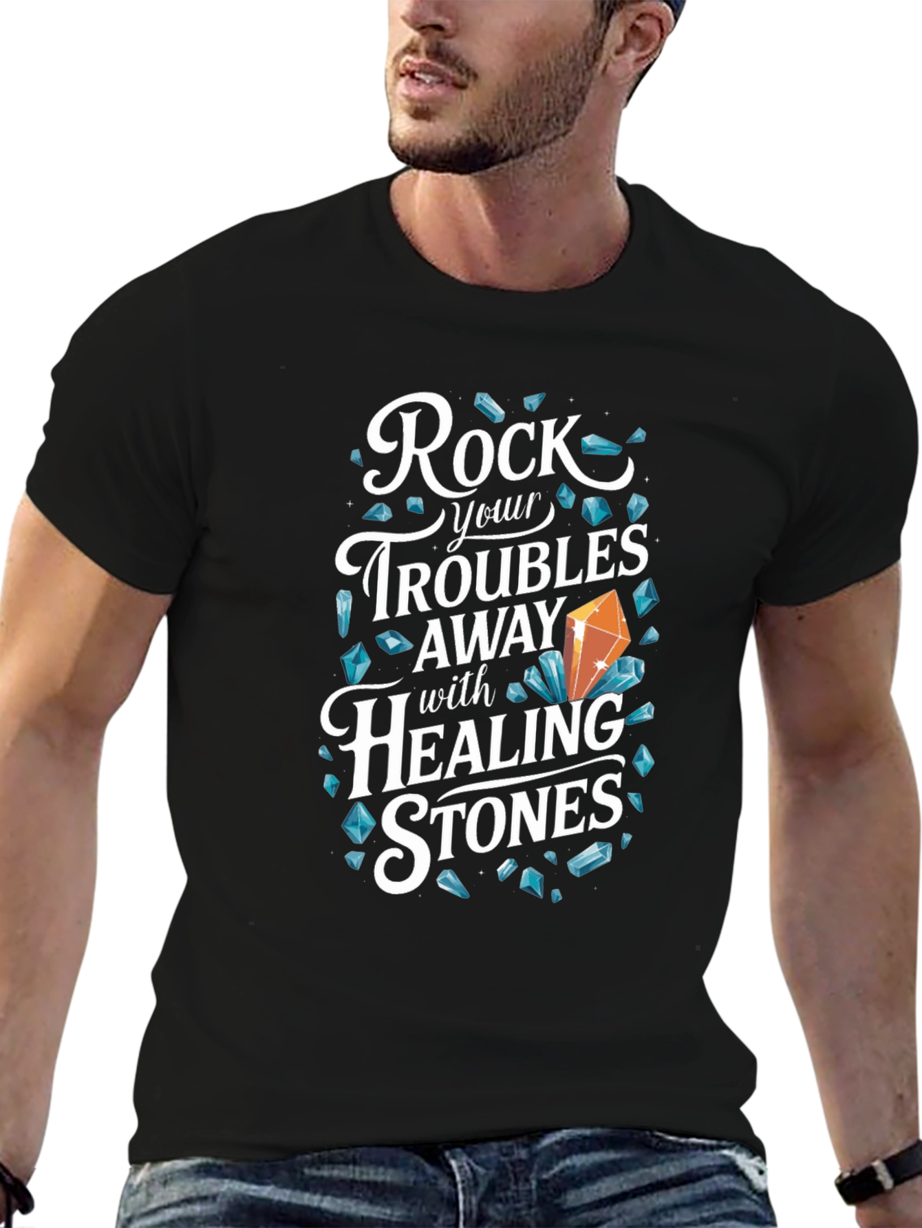 Rock Your Troubles Away Healing Stones T-Shirt