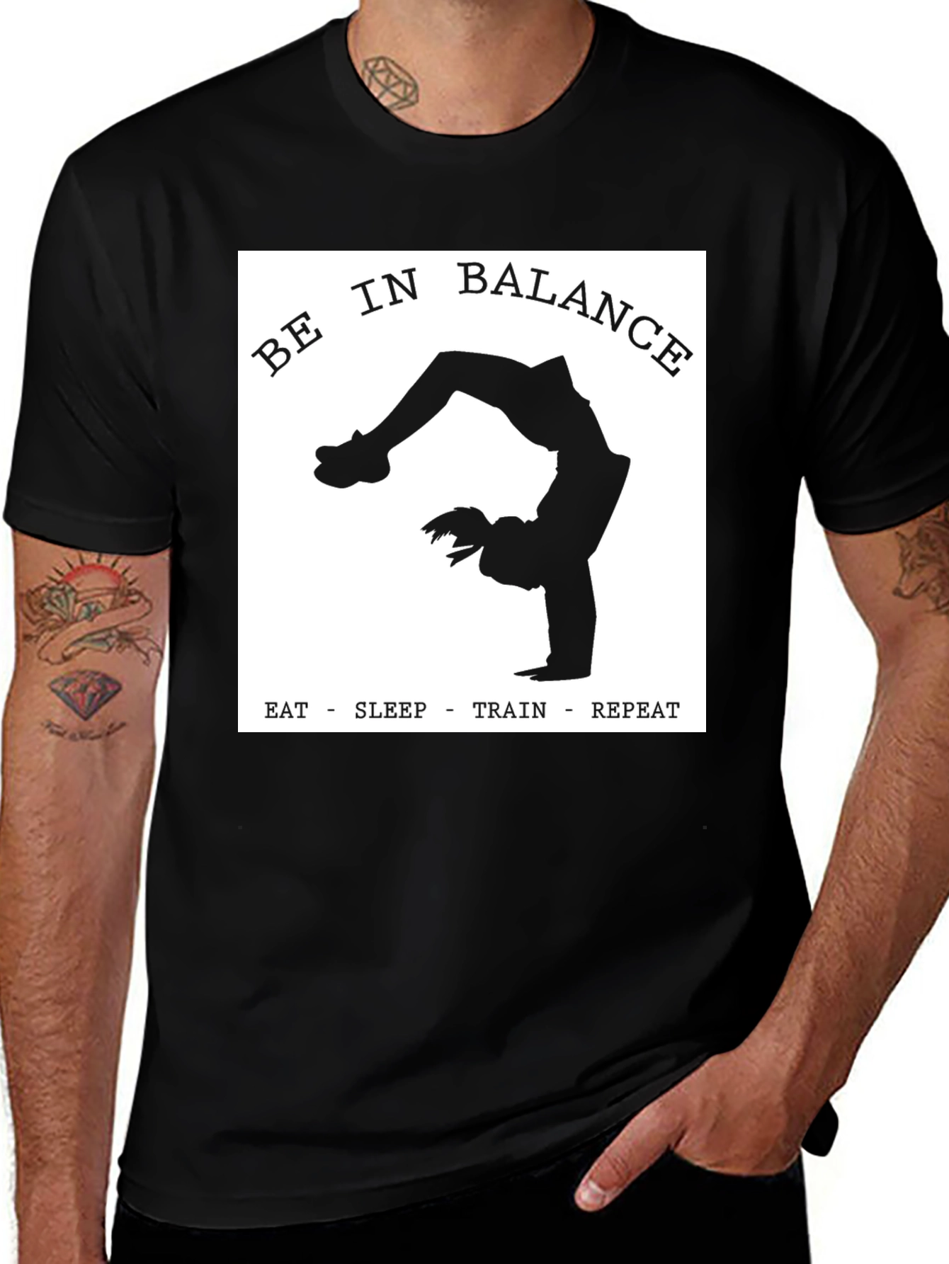 Be In Balance T-Shirt - Yoga Workout Tee