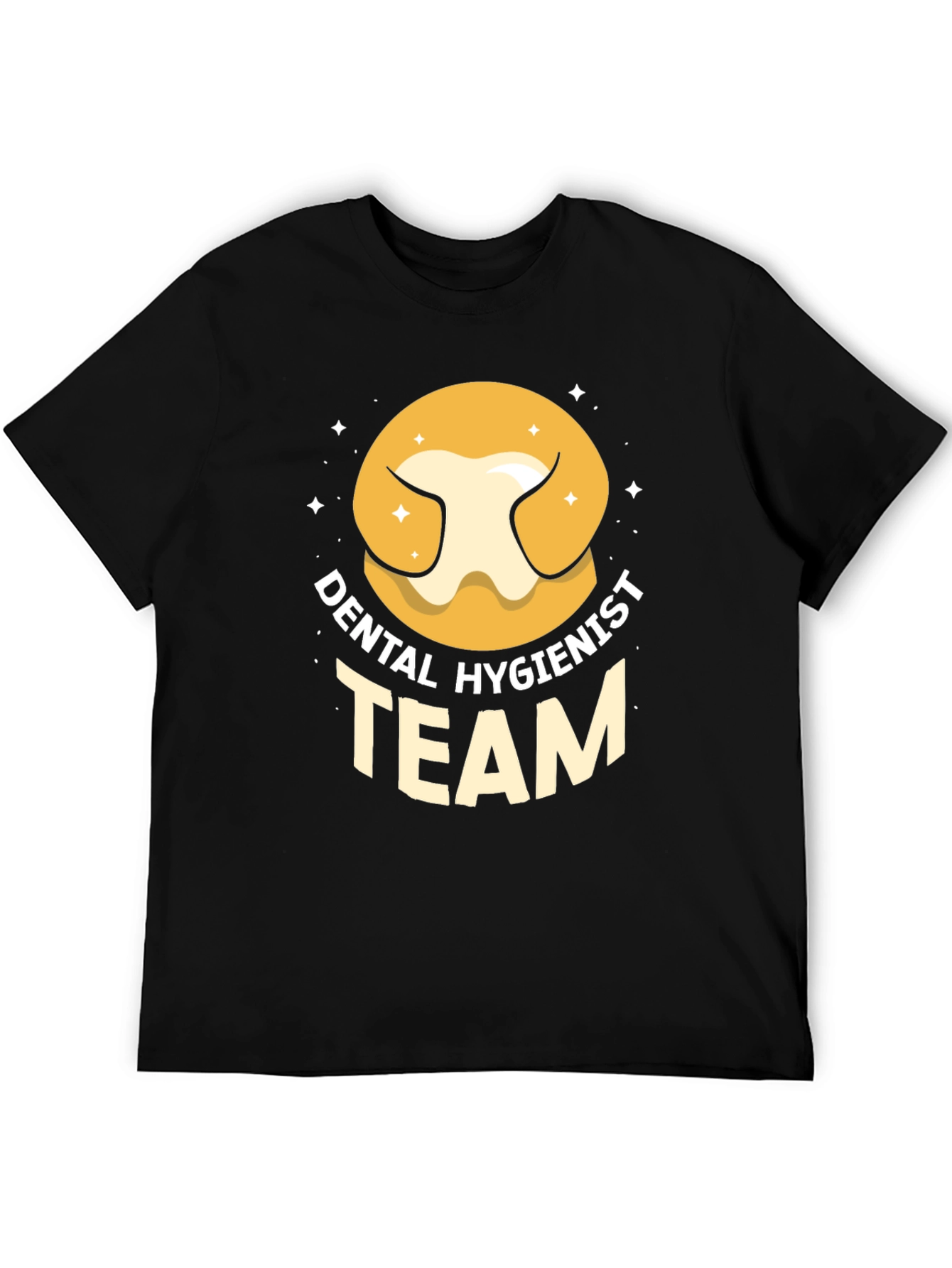 Dental Hygienist Team T-Shirt - Black Cotton Tee