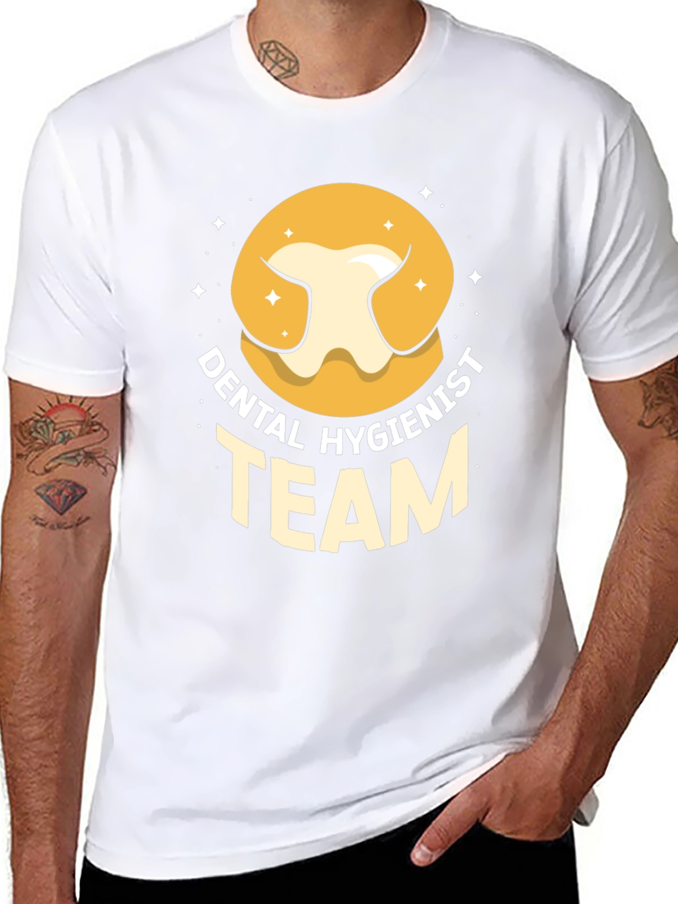 Dental Hygienist Team T-Shirt - Black Cotton Tee