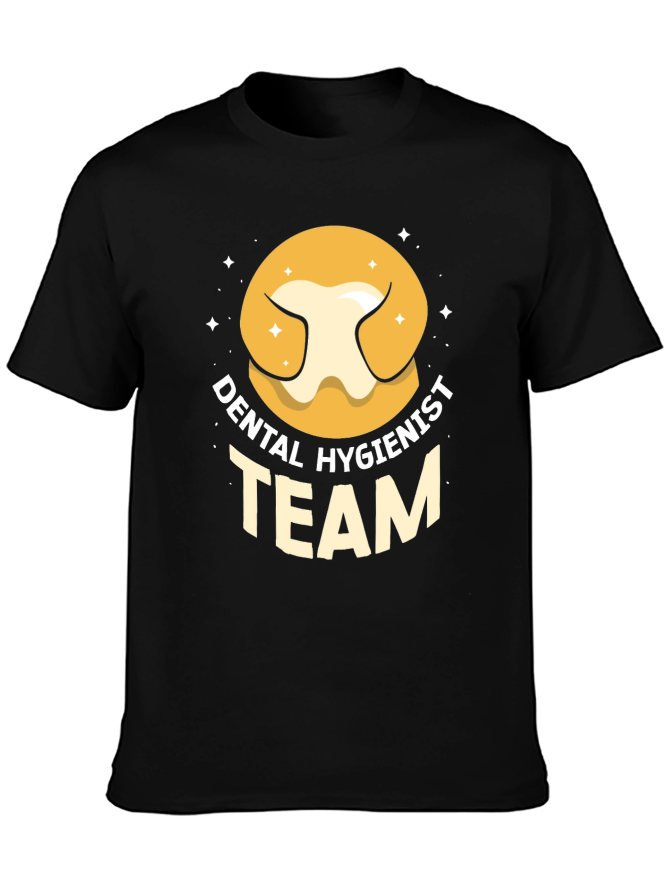 Dental Hygienist Team T-Shirt - Black Cotton Tee