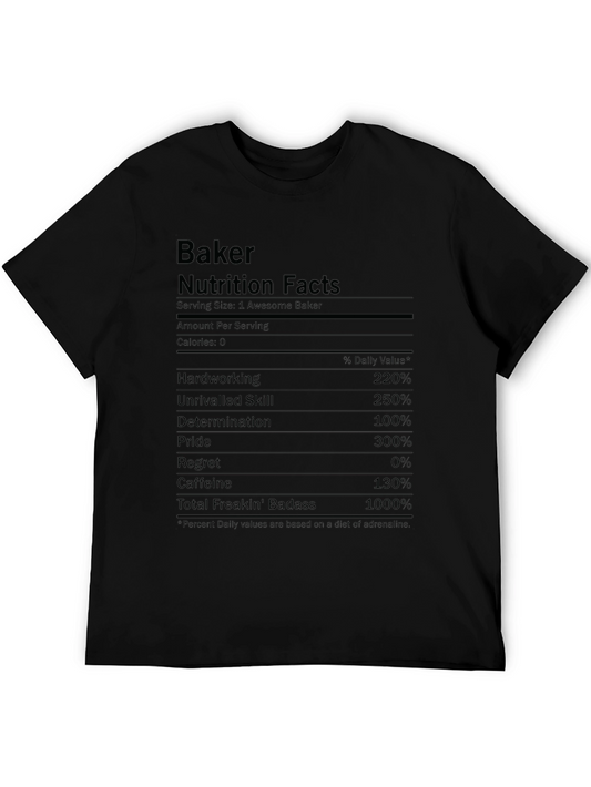Baker Nutrition Facts Black T-Shirt