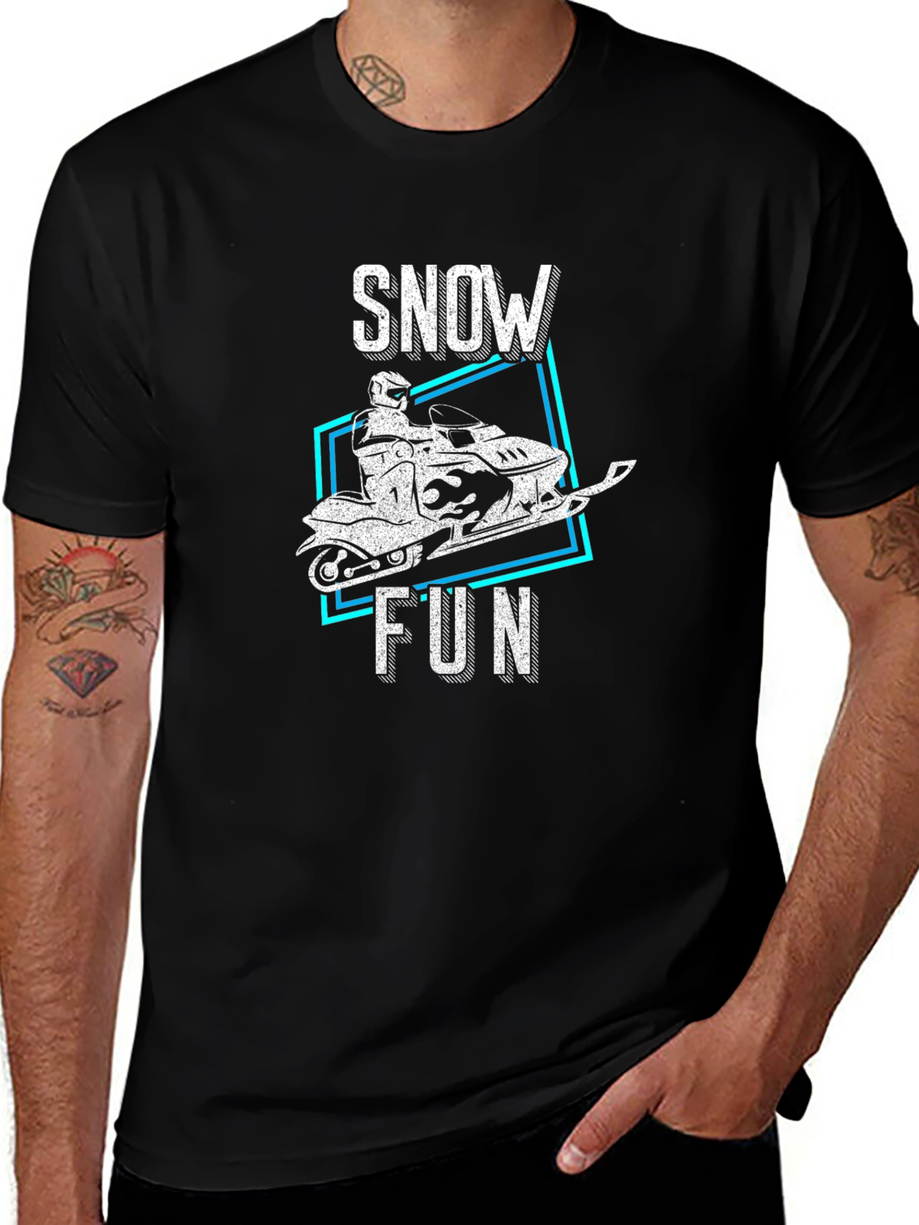 Snow Fun Graphic Tee - Black