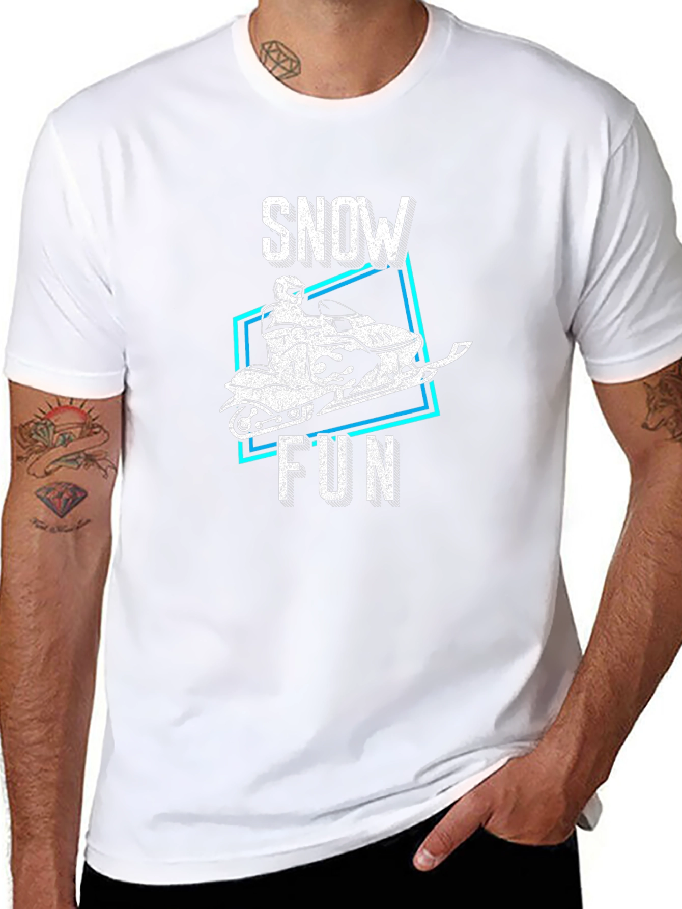 Snow Fun Graphic Tee - Black