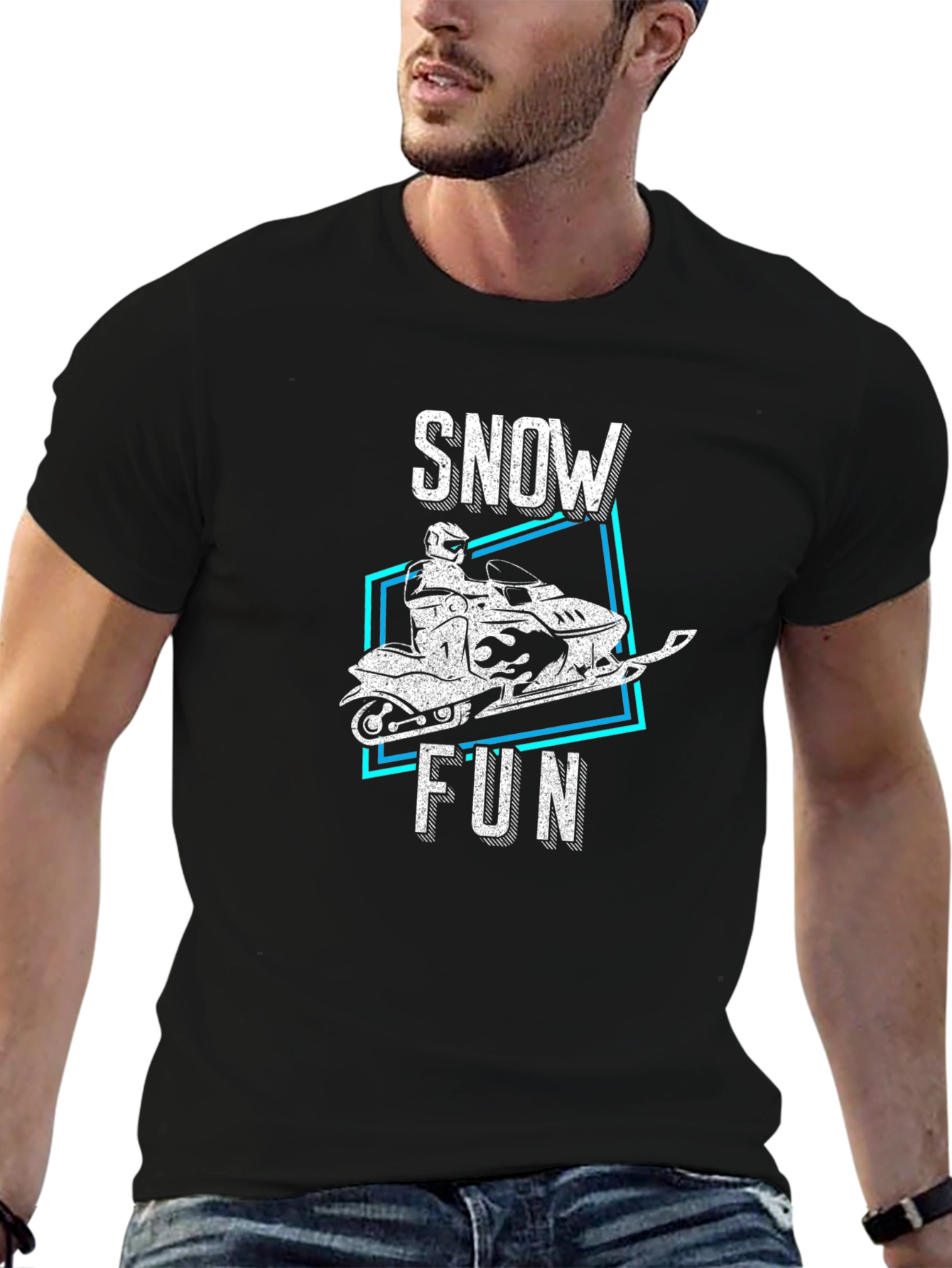 Snow Fun Graphic Tee - Black