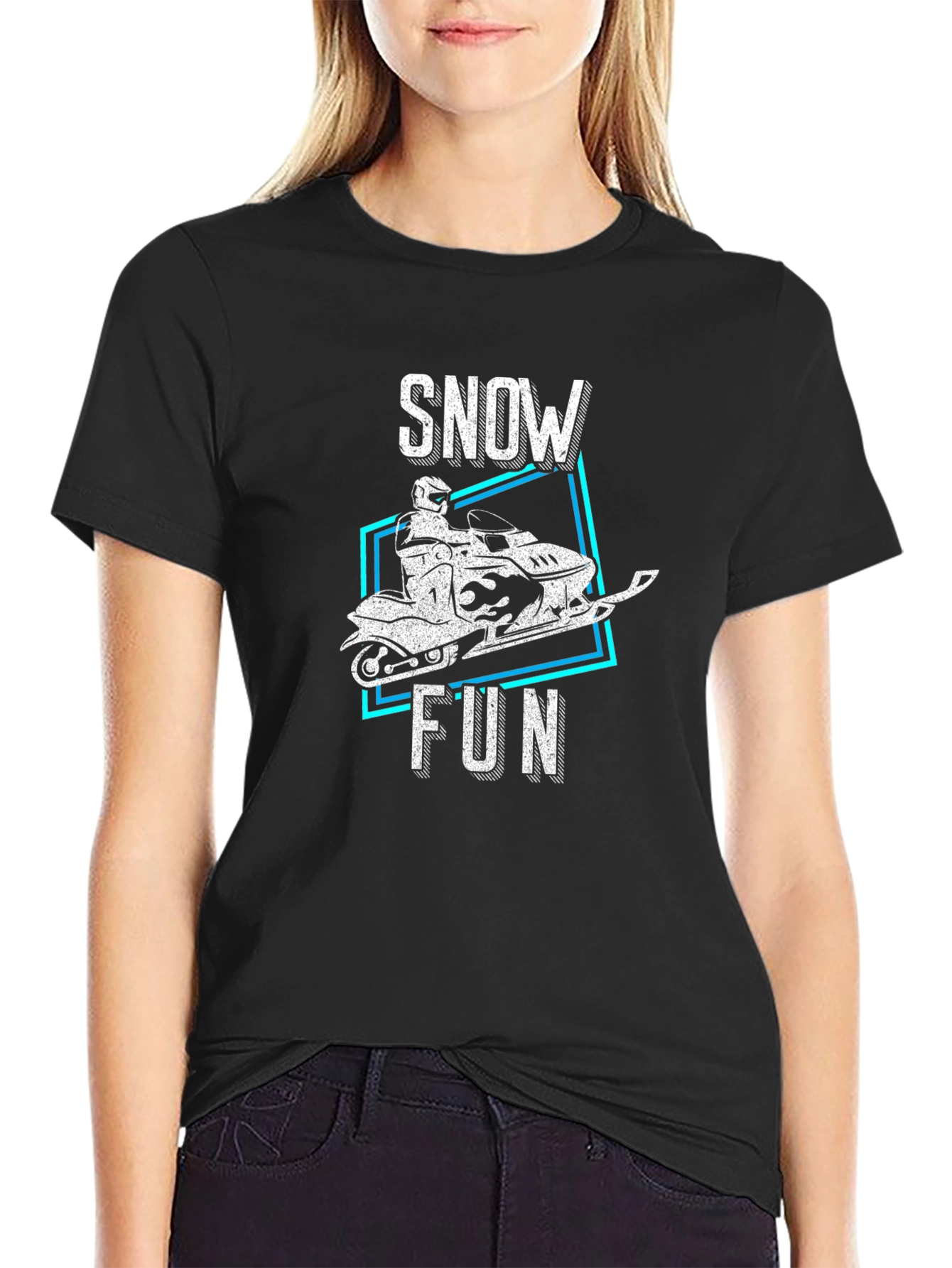 Snow Fun Graphic Tee - Black