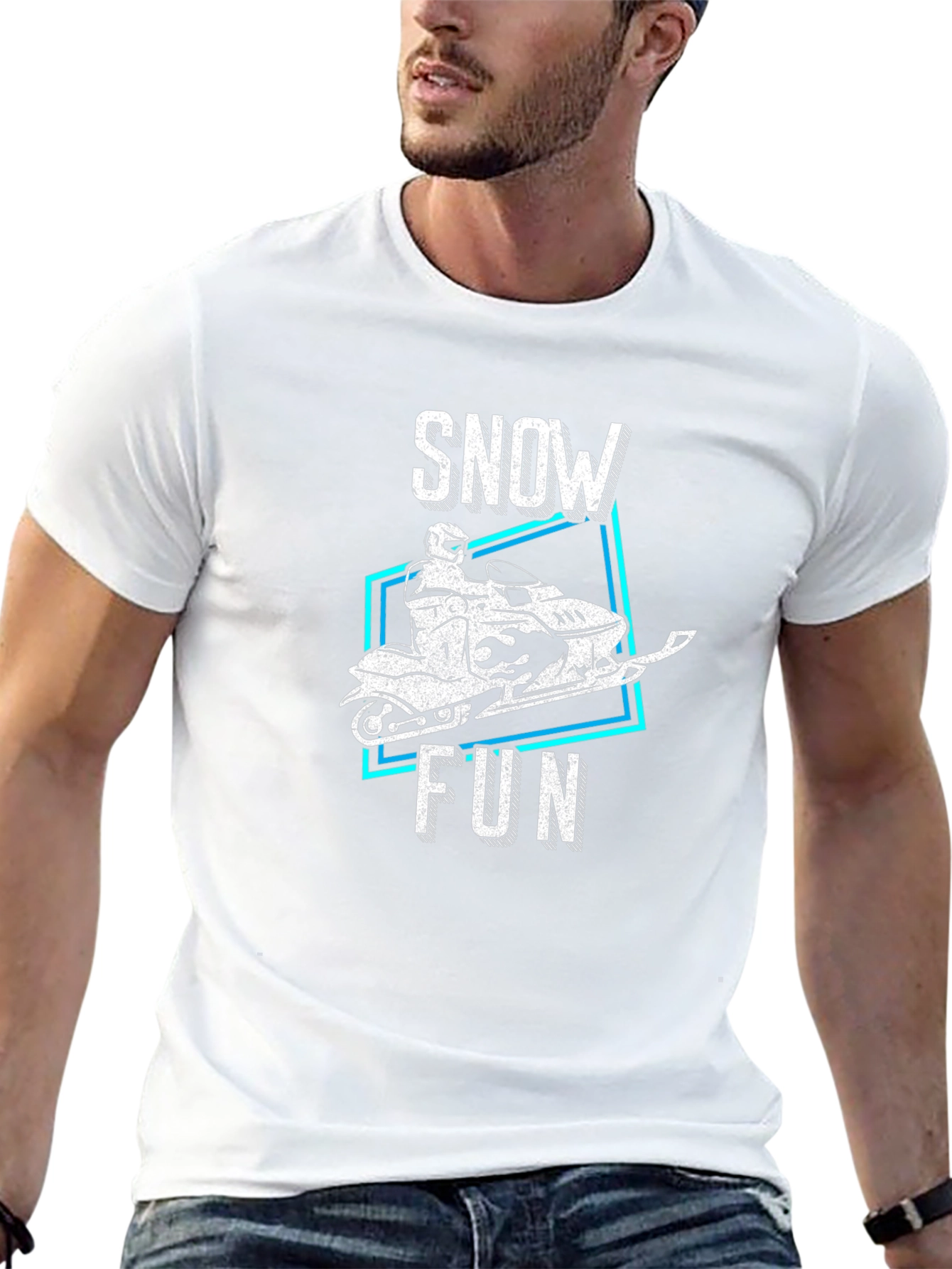Snow Fun Graphic Tee - Black