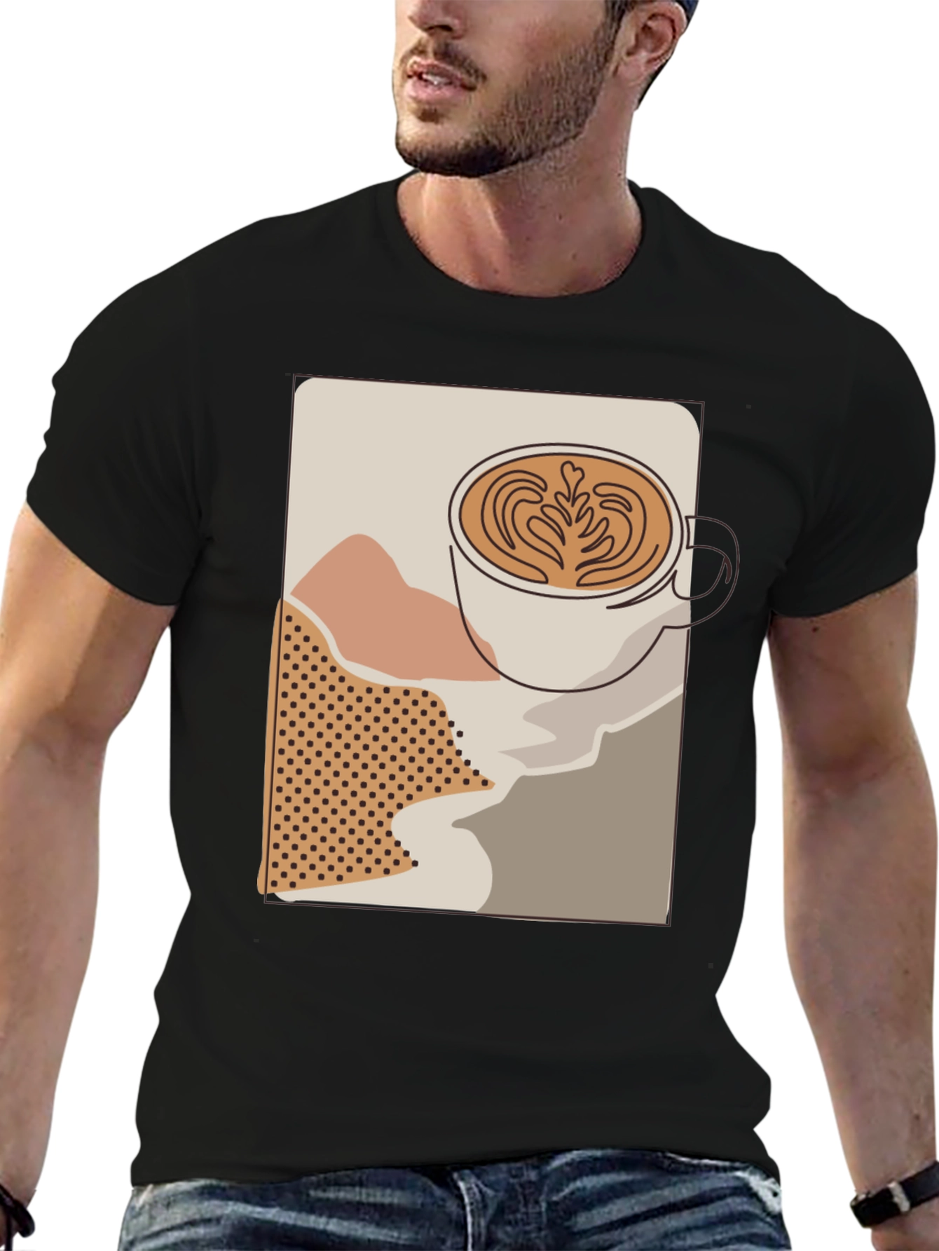 Latte Art T-Shirt - Coffee Lover Tee
