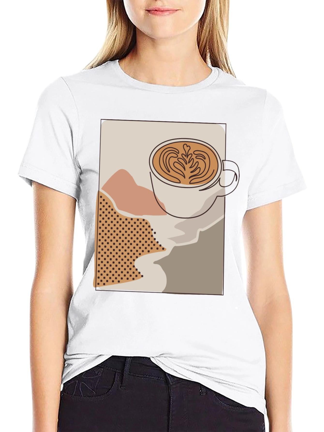 Latte Art T-Shirt - Coffee Lover Tee