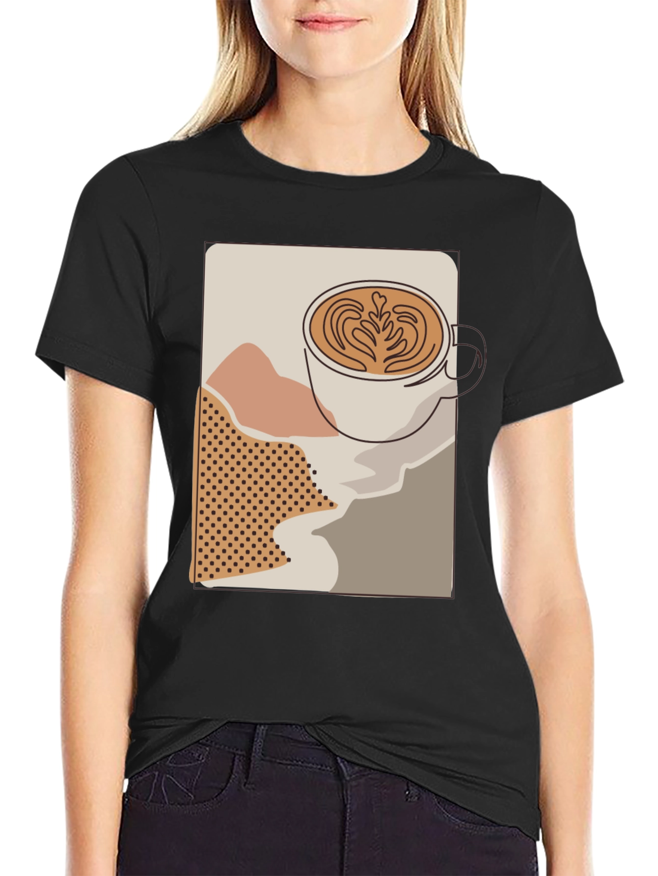 Latte Art T-Shirt - Coffee Lover Tee