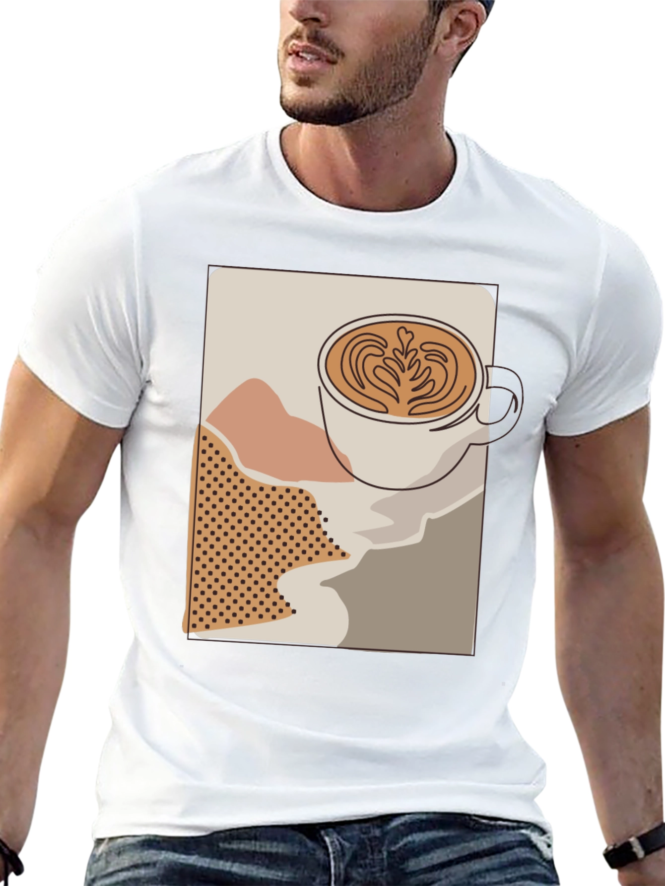 Latte Art T-Shirt - Coffee Lover Tee