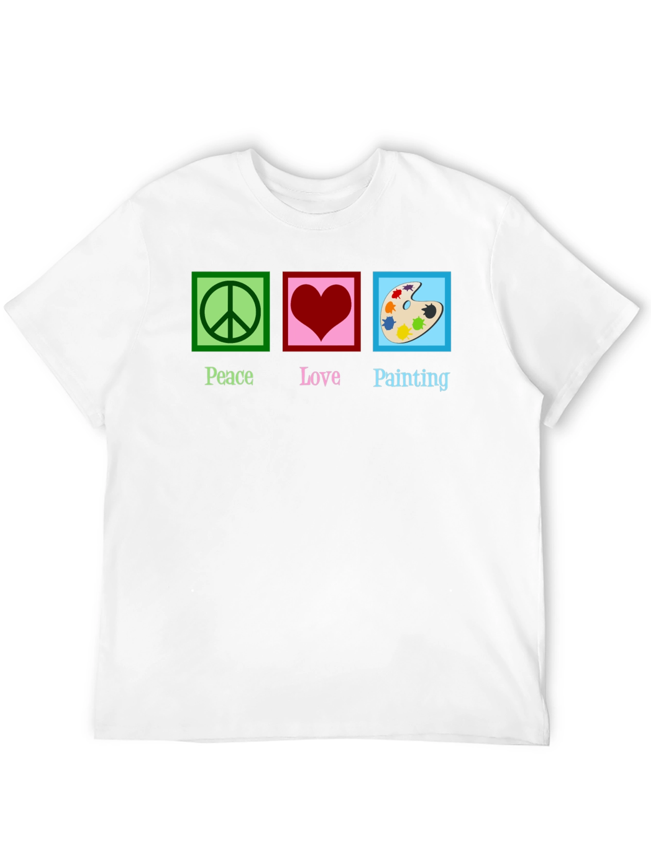 Peace Love Painting Graphic T-Shirt