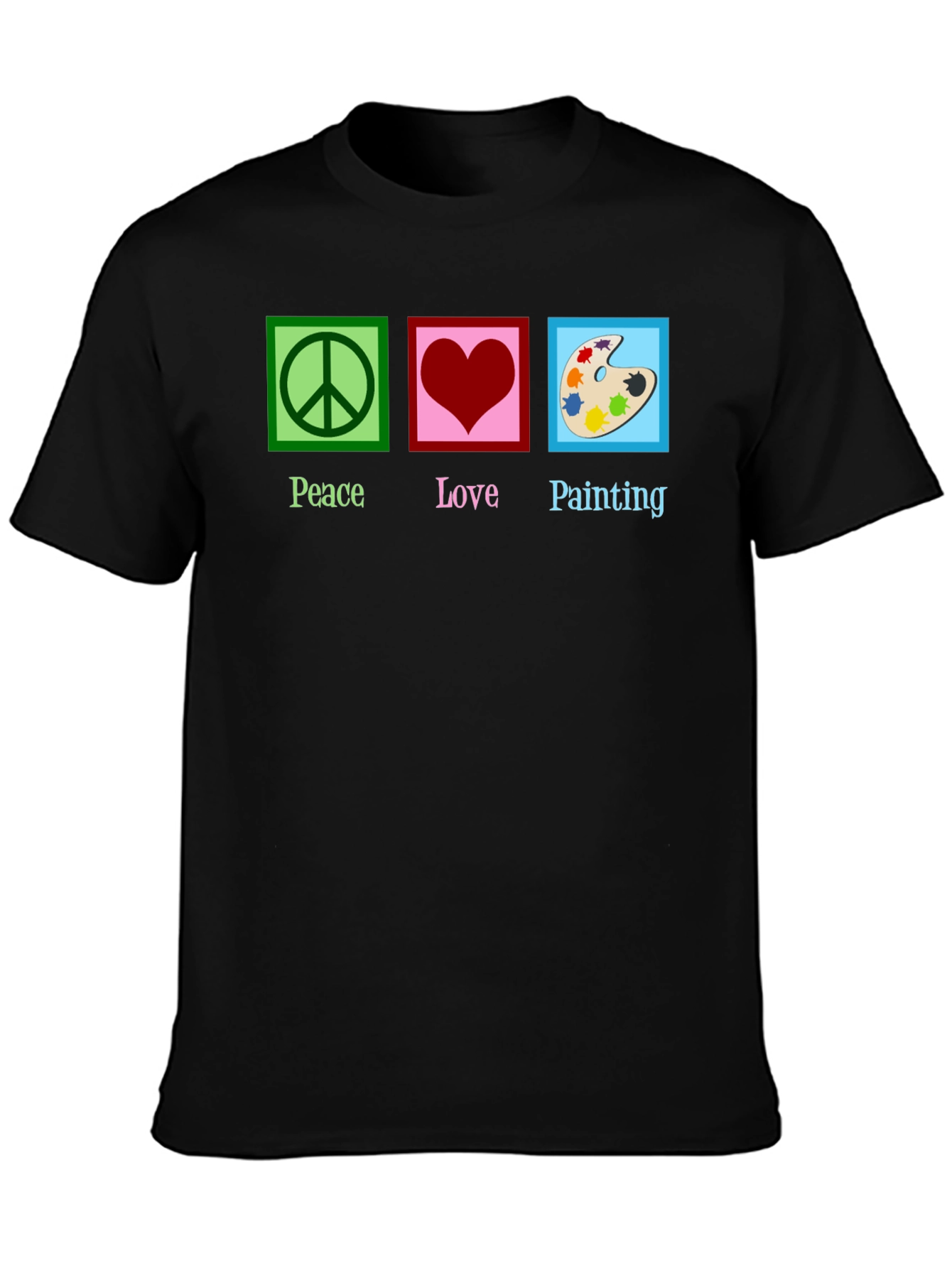 Peace Love Painting Graphic T-Shirt