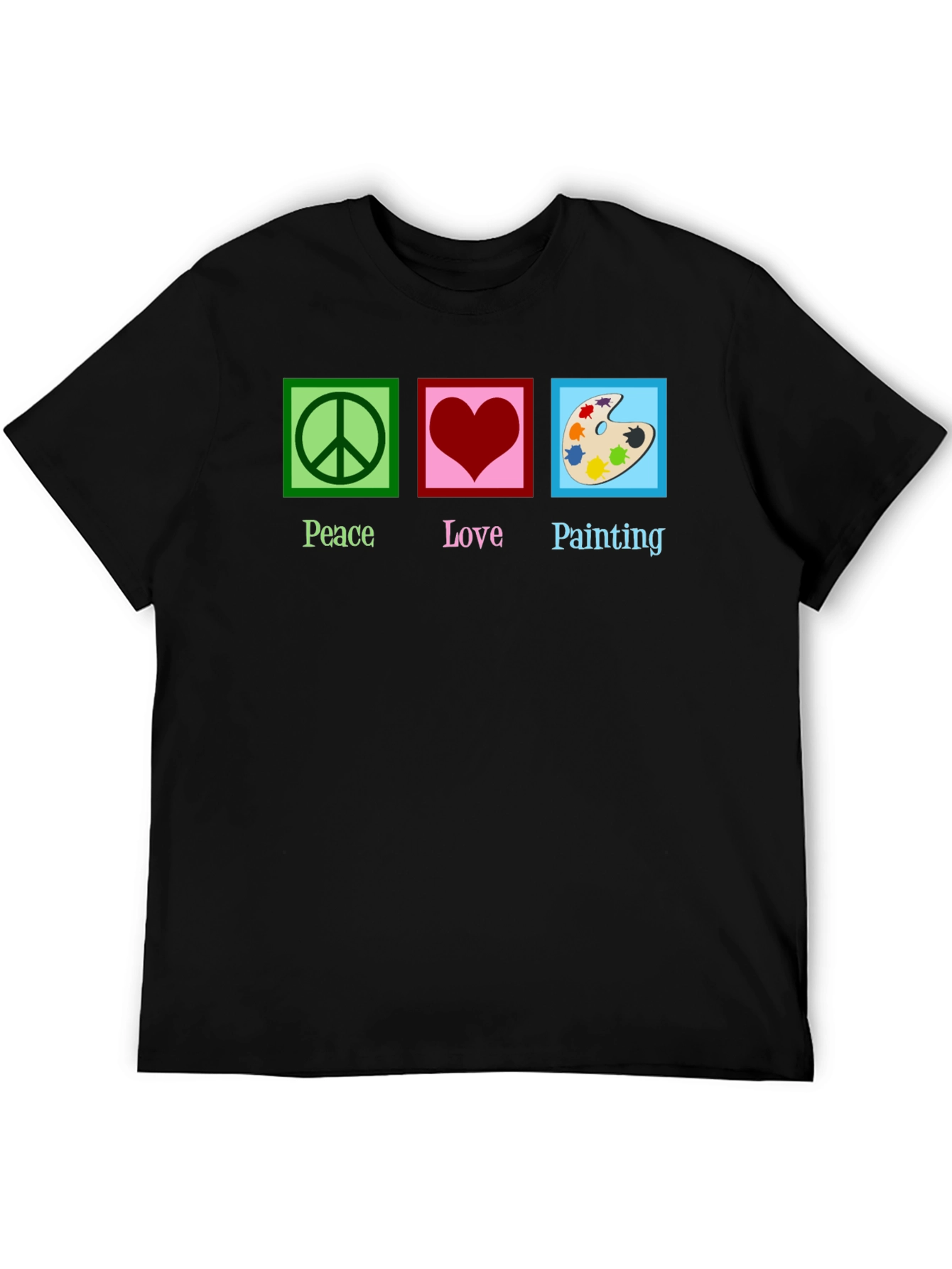 Peace Love Painting Graphic T-Shirt
