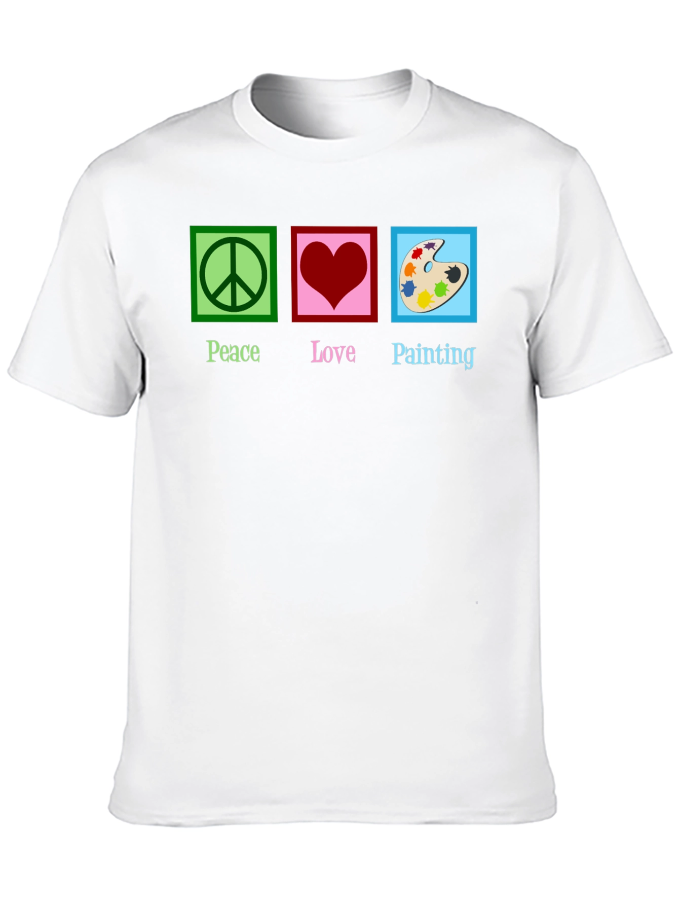 Peace Love Painting Graphic T-Shirt