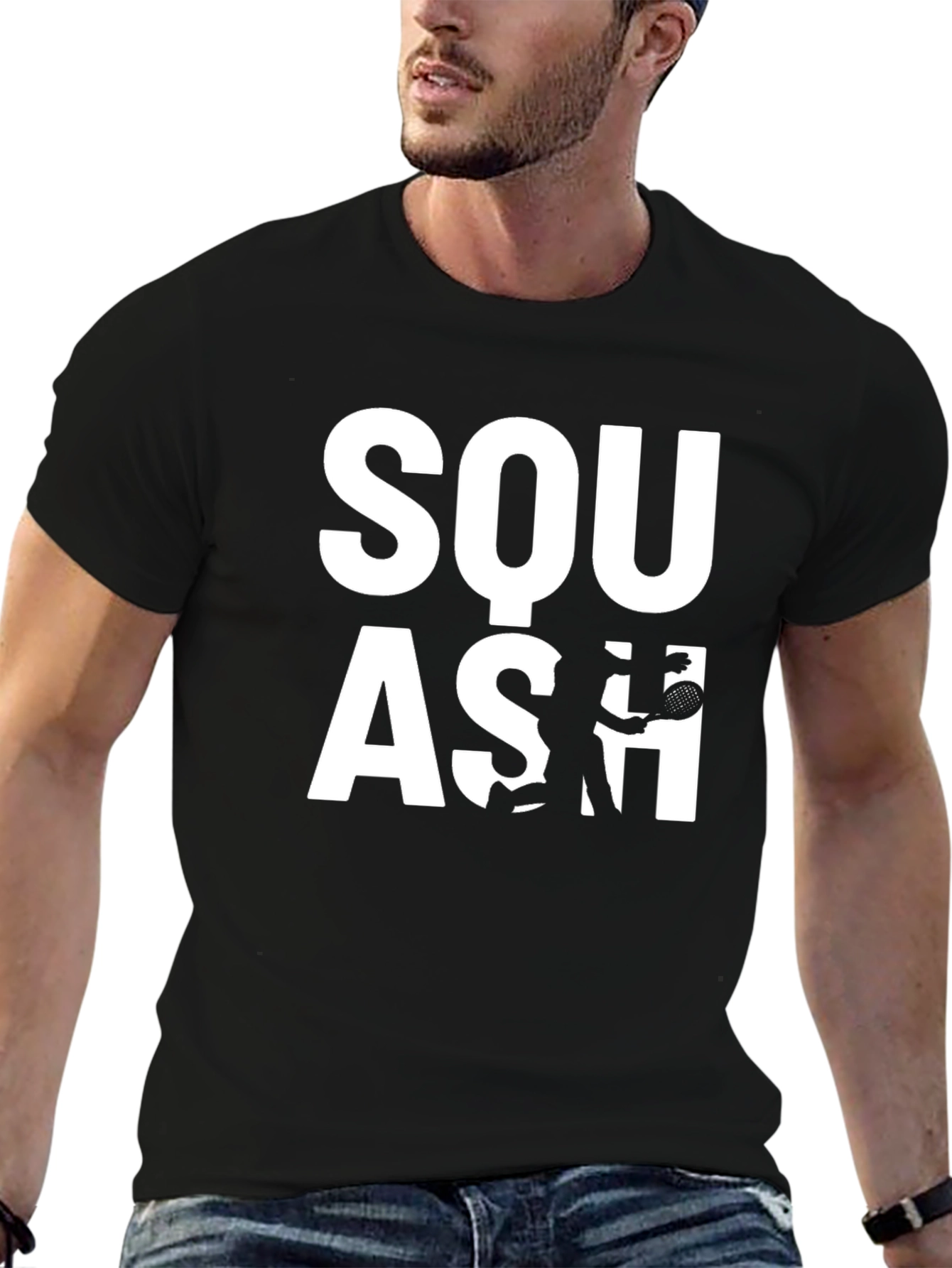 Squash Player Graphic T-Shirt