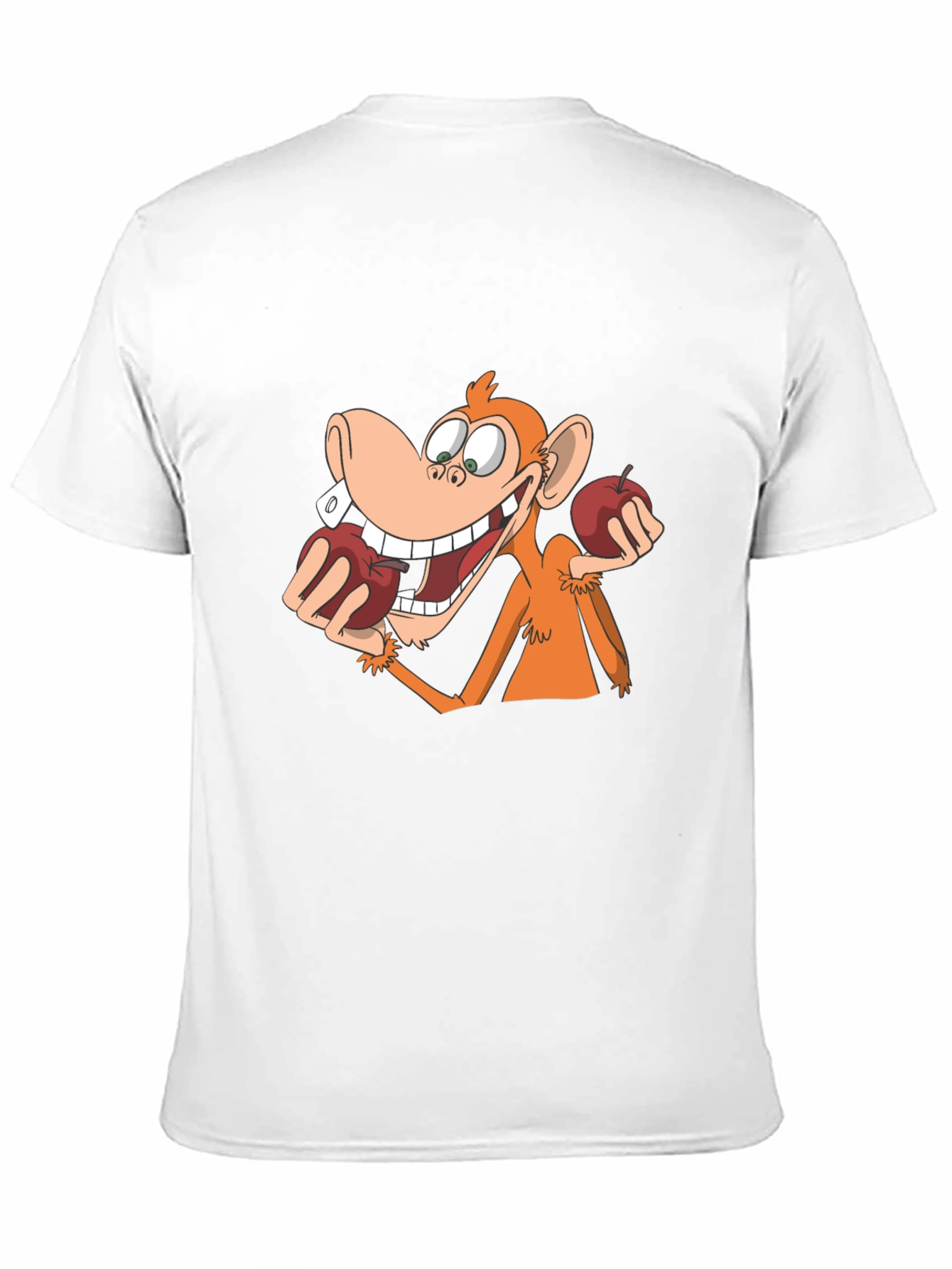 Funny Monkey with Apples Graphic T-Shirt