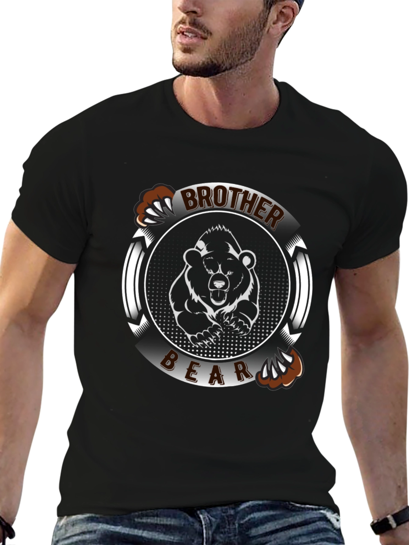 Brother Bear Graphic T-Shirt - Mens Black Tee