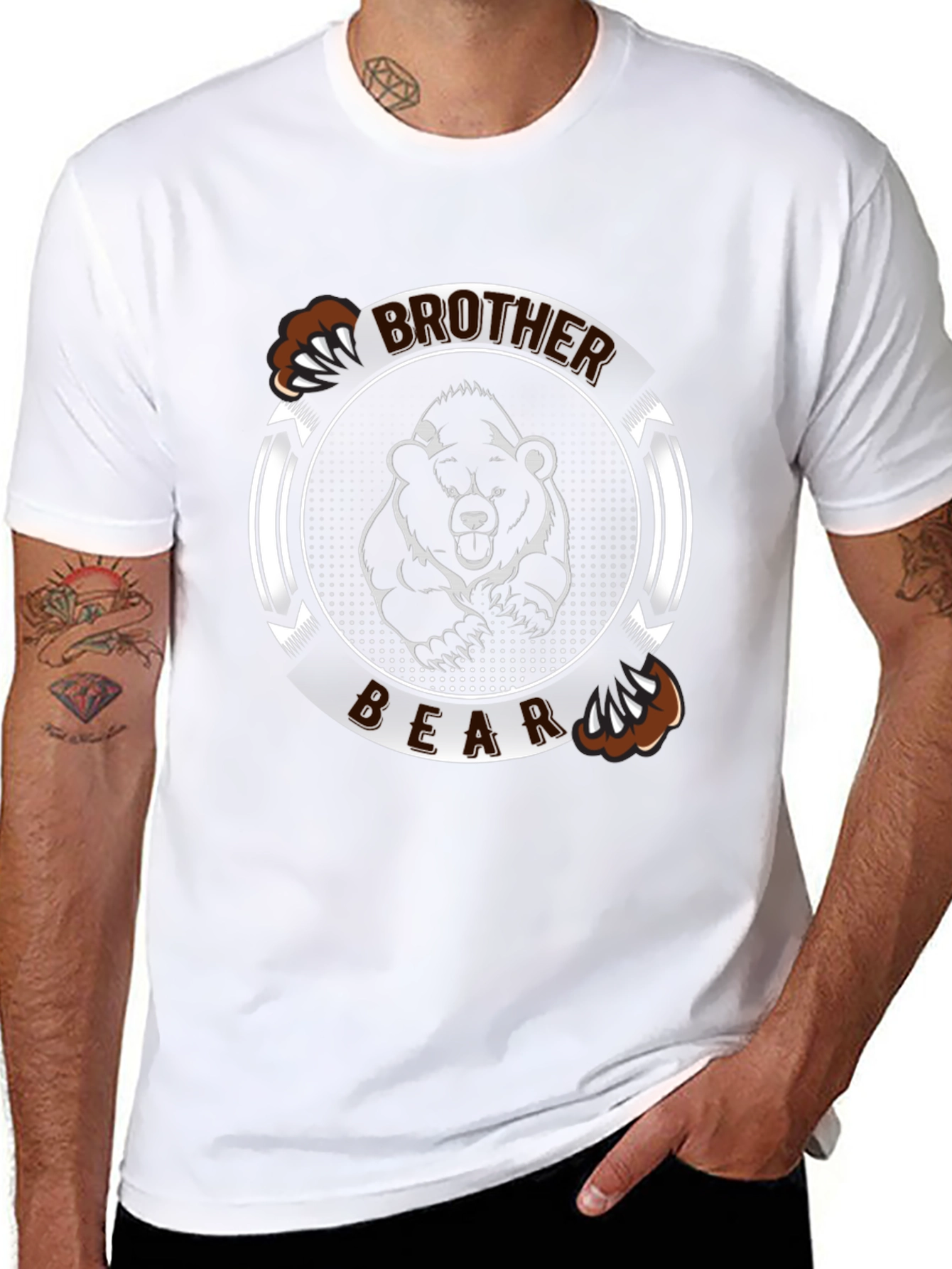 Brother Bear Graphic T-Shirt - Mens Black Tee