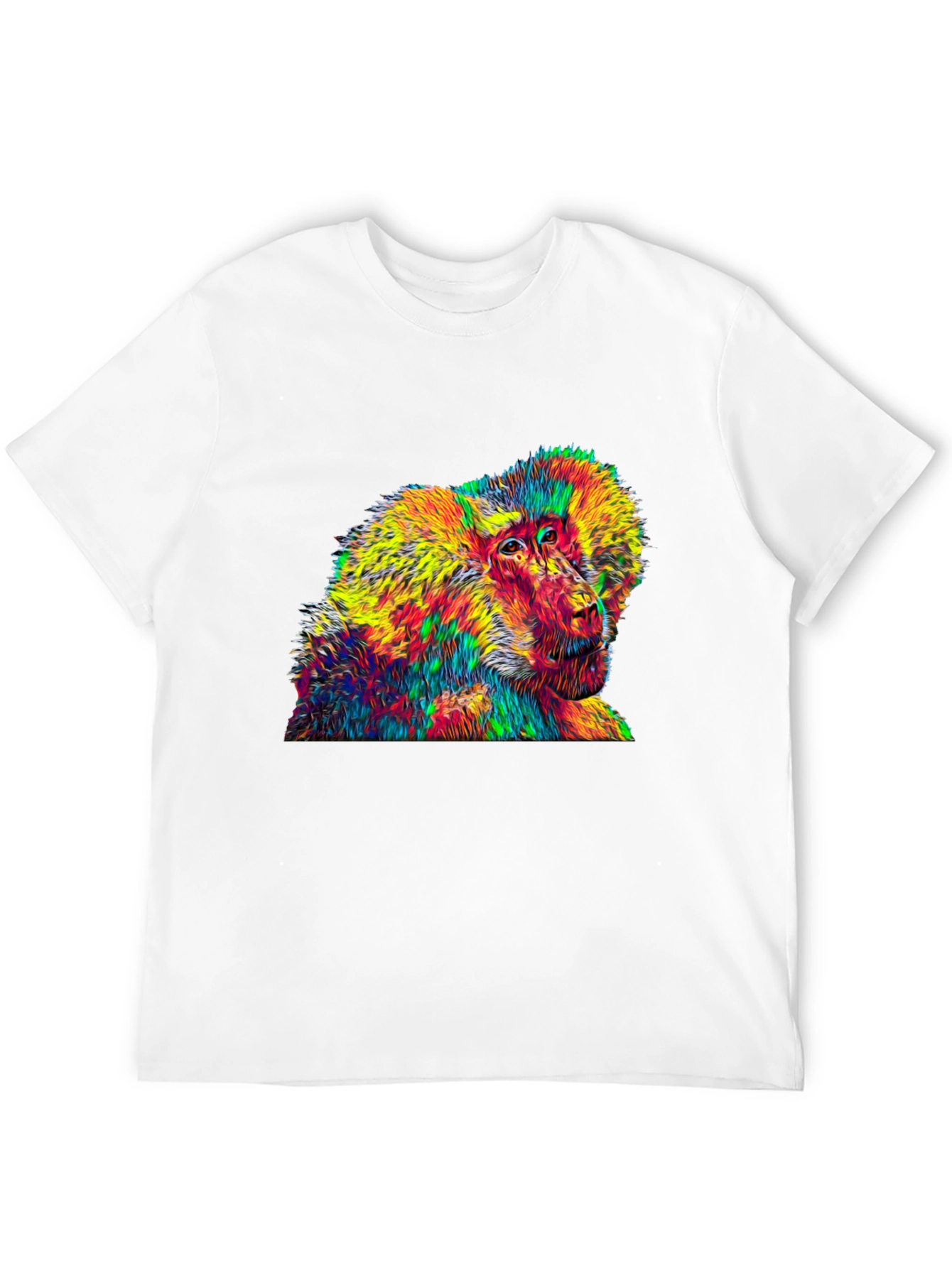 Vibrant Baboon Graphic Tee - Bold Statement Style