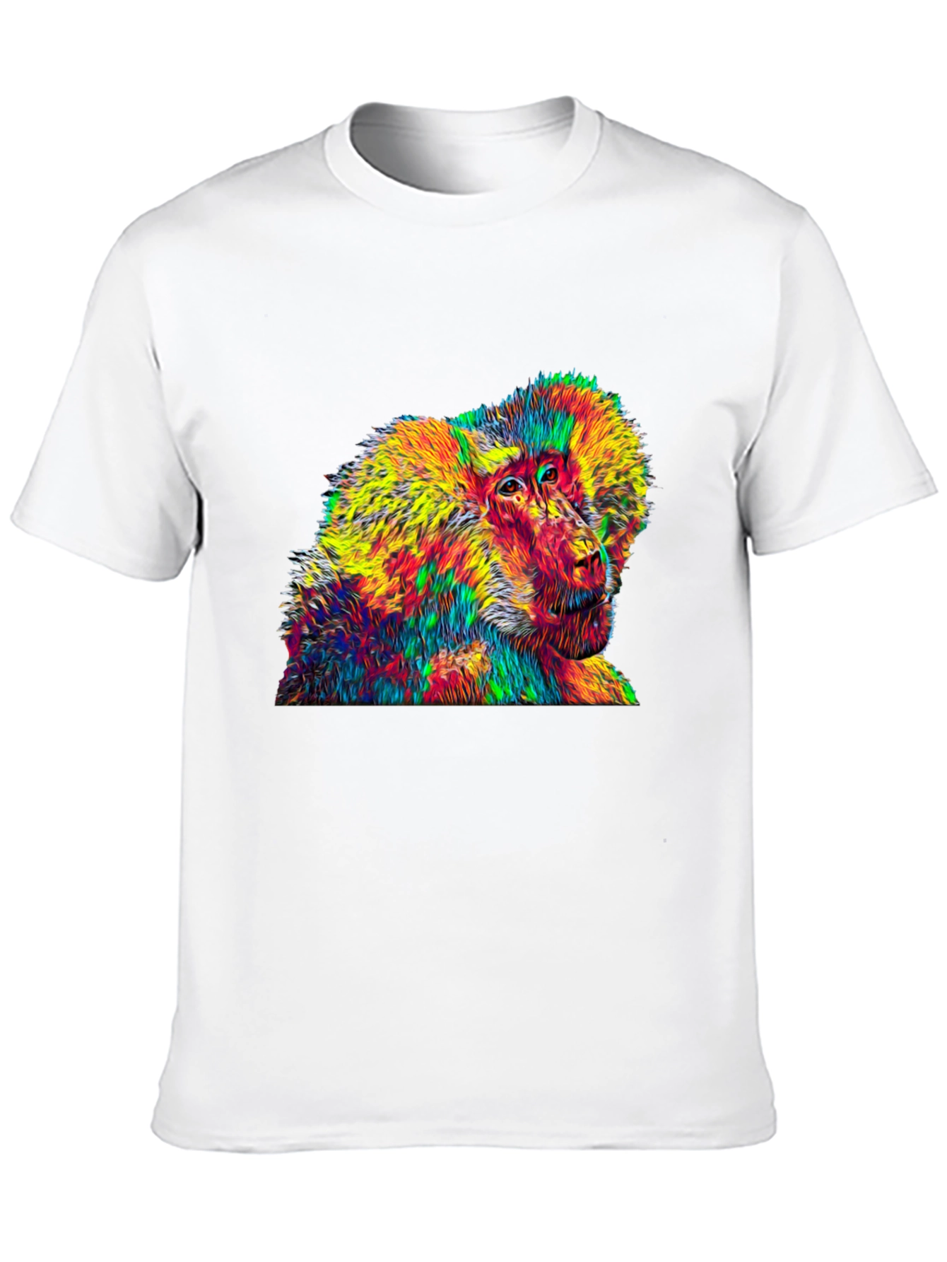 Vibrant Baboon Graphic Tee - Bold Statement Style