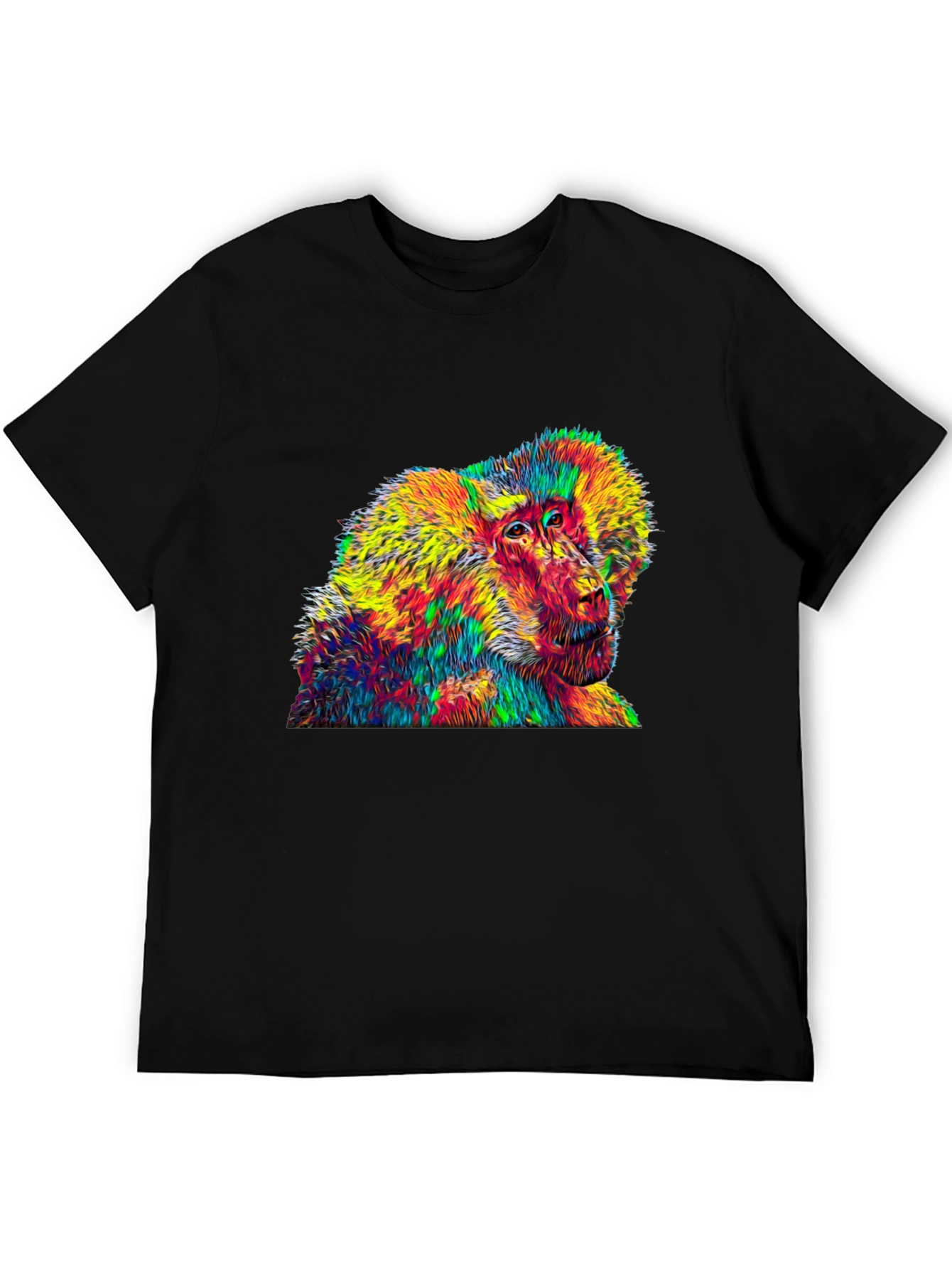 Vibrant Baboon Graphic Tee - Bold Statement Style