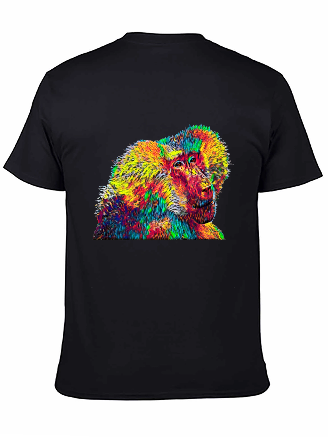 Vibrant Baboon Graphic Tee - Bold Statement Style