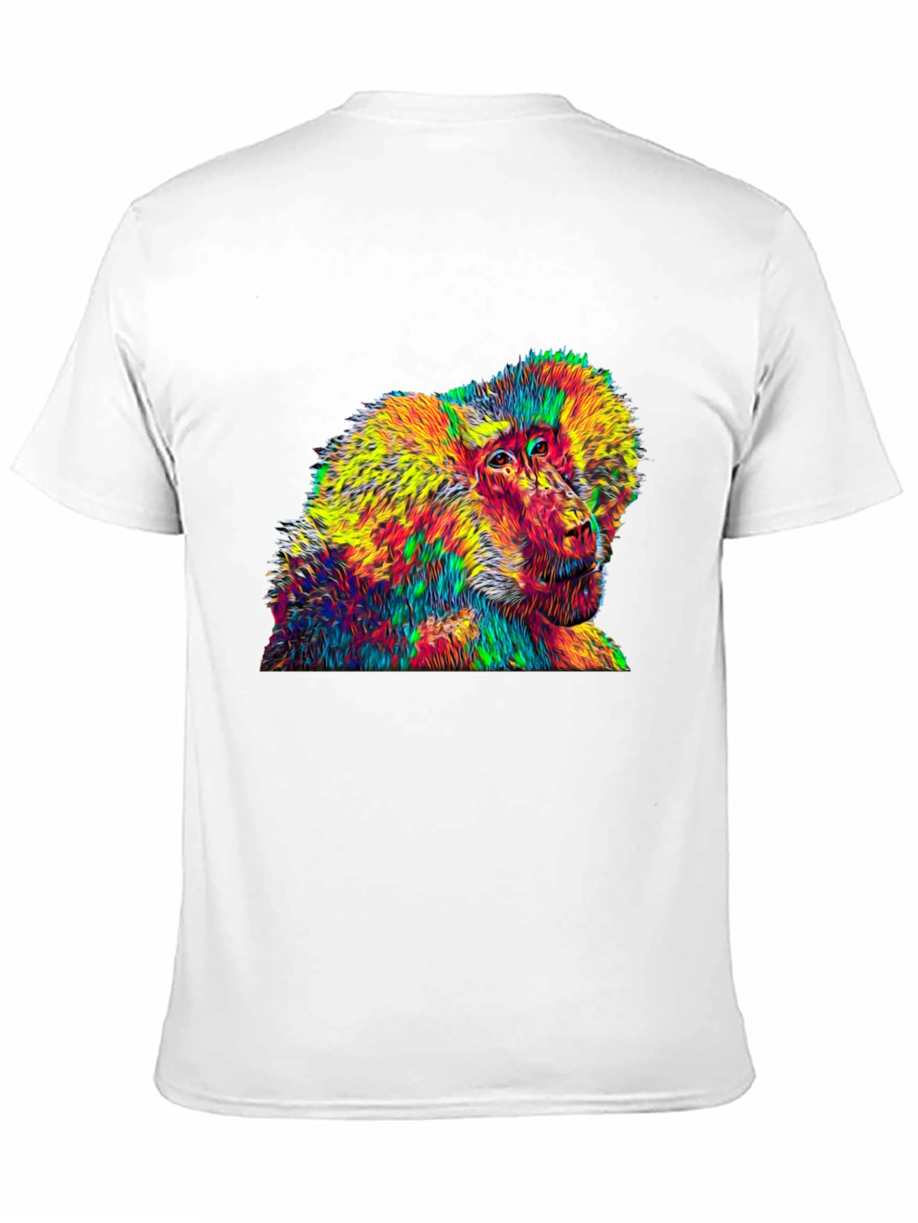 Vibrant Baboon Graphic Tee - Bold Statement Style