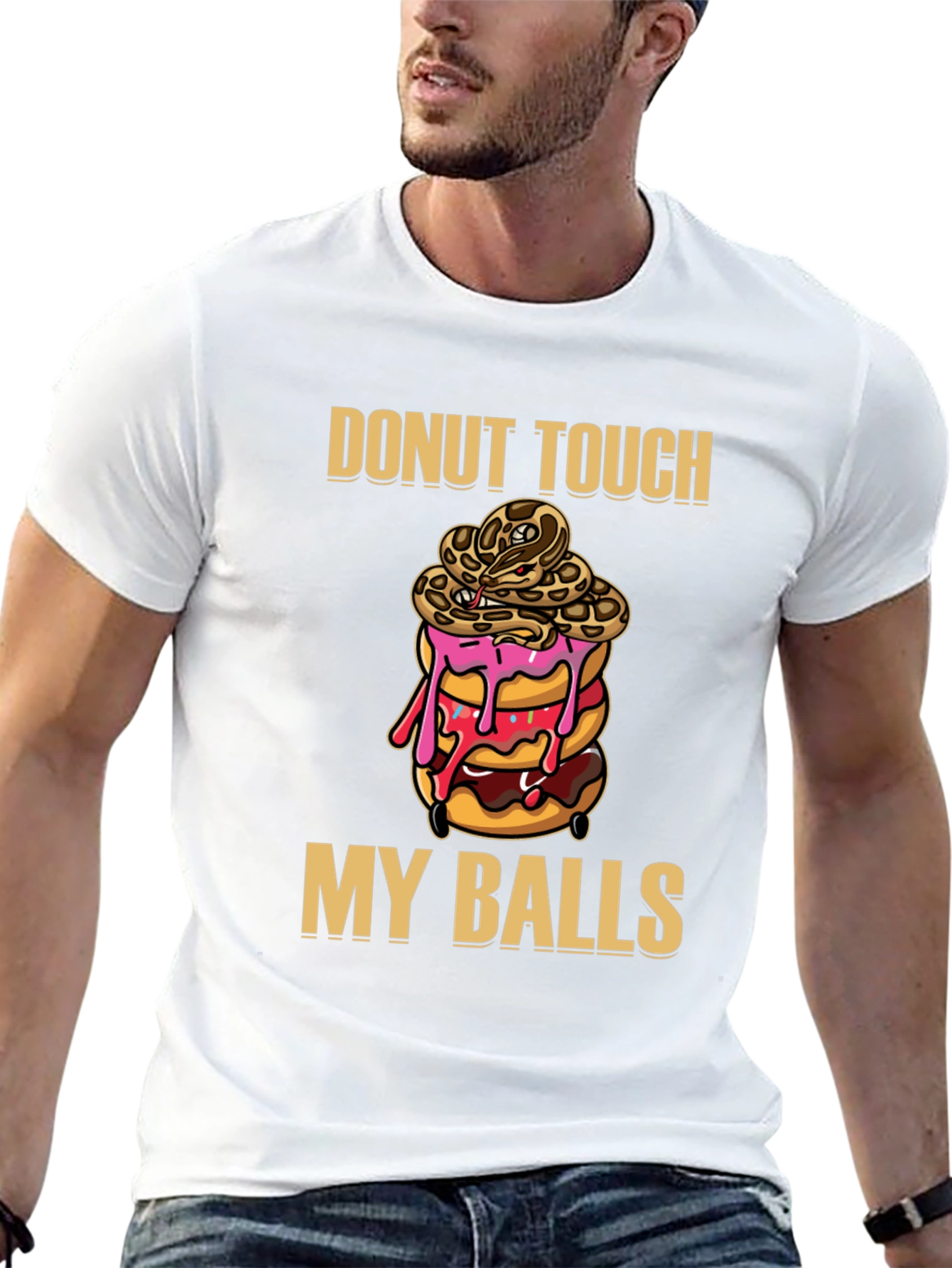 Donut Touch My Balls Graphic T-Shirt