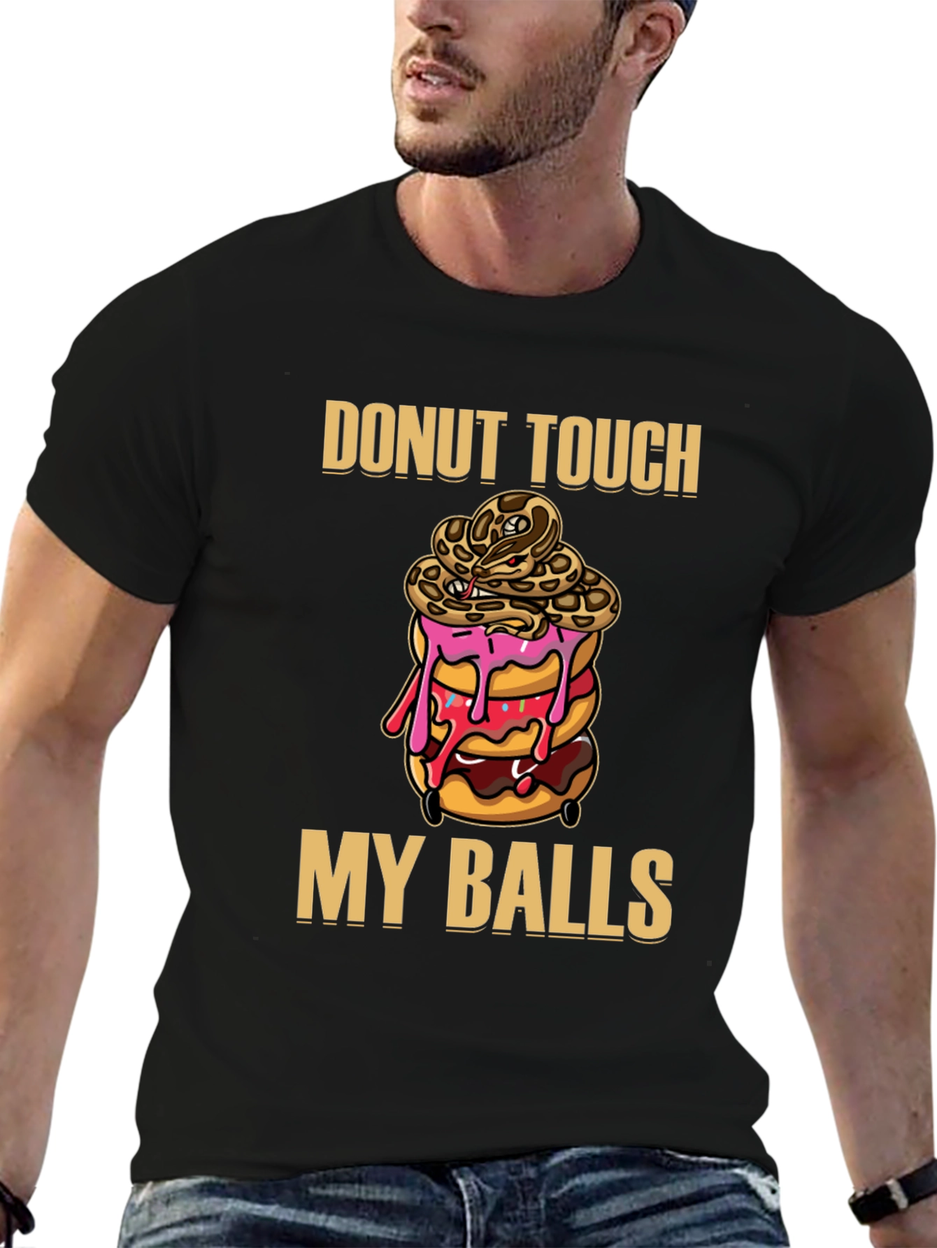 Donut Touch My Balls Graphic T-Shirt