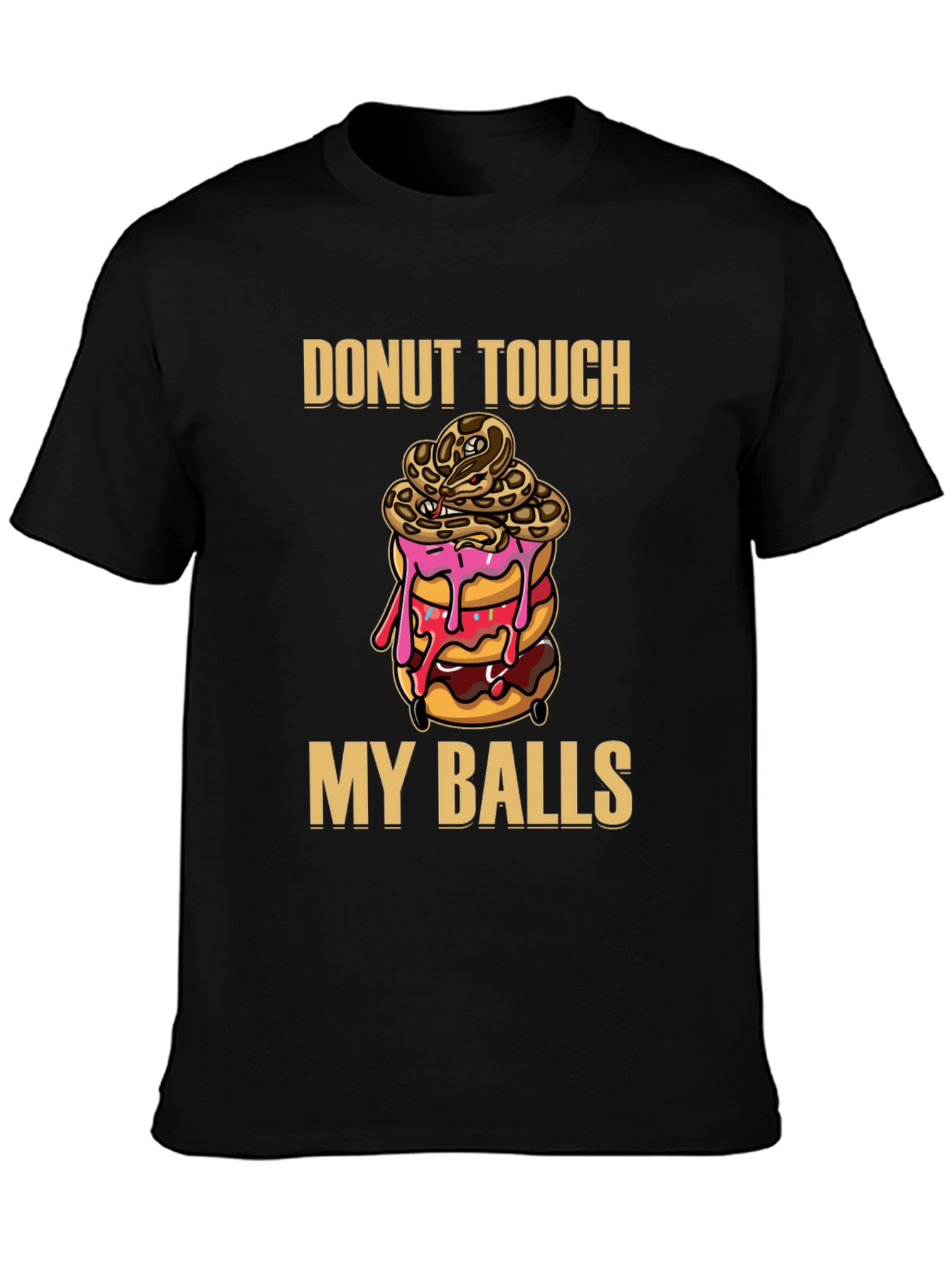 Donut Touch My Balls Graphic T-Shirt