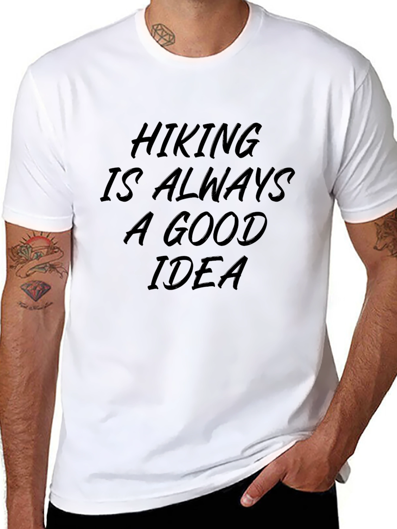Hiking is Always a Good Idea Black T-Shirt