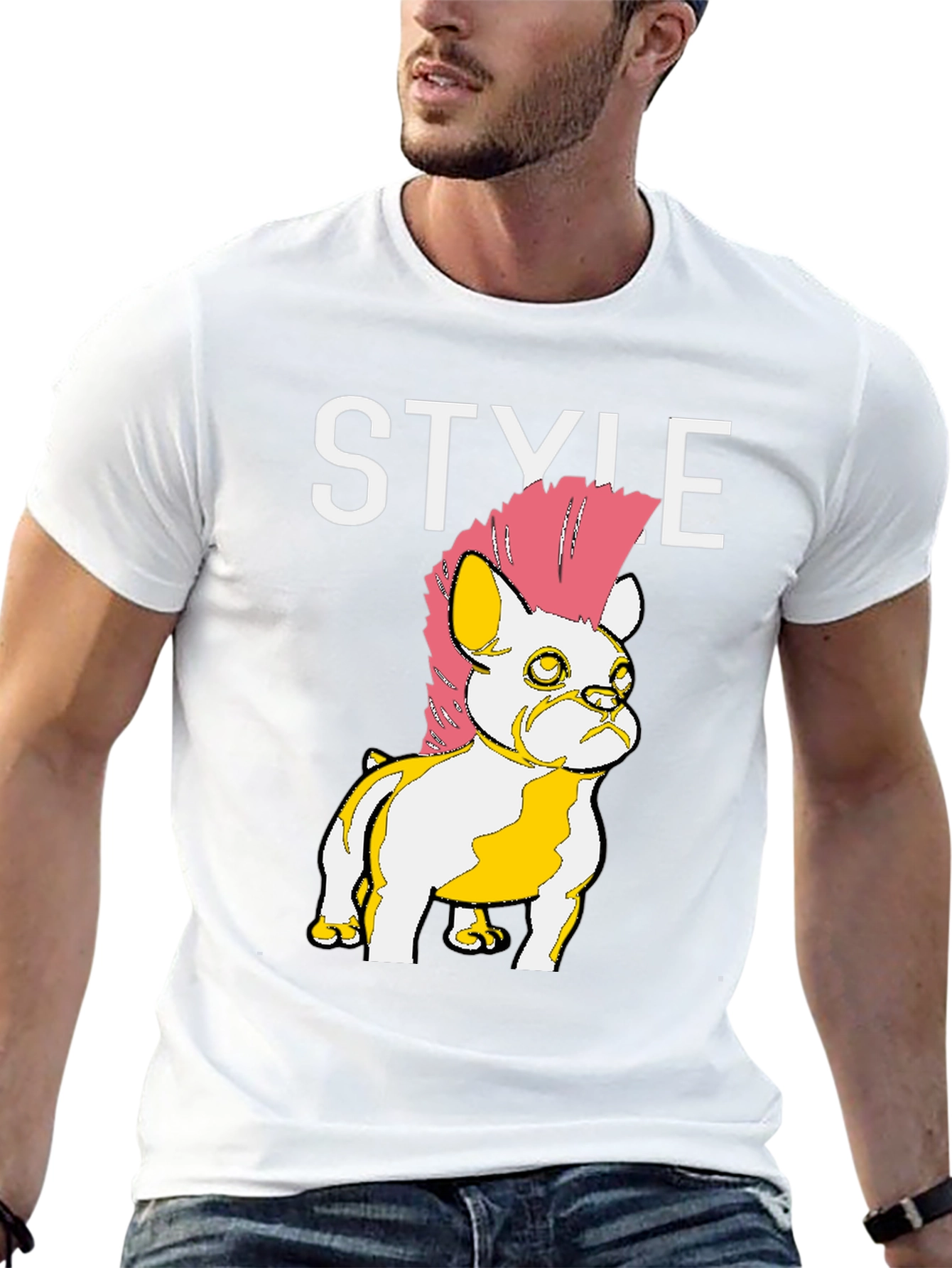 Punk Bulldog Style T-Shirt