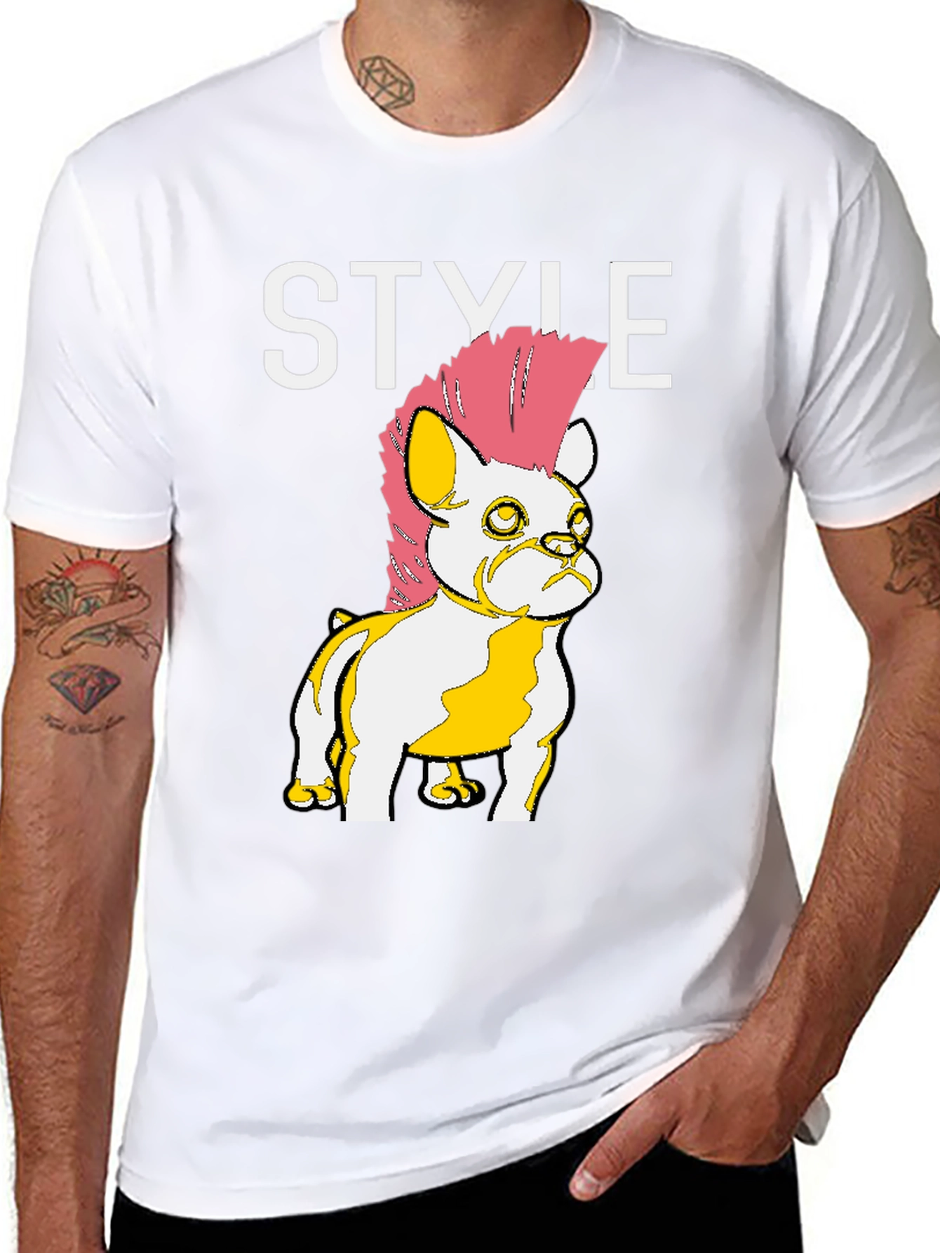 Punk Bulldog Style T-Shirt