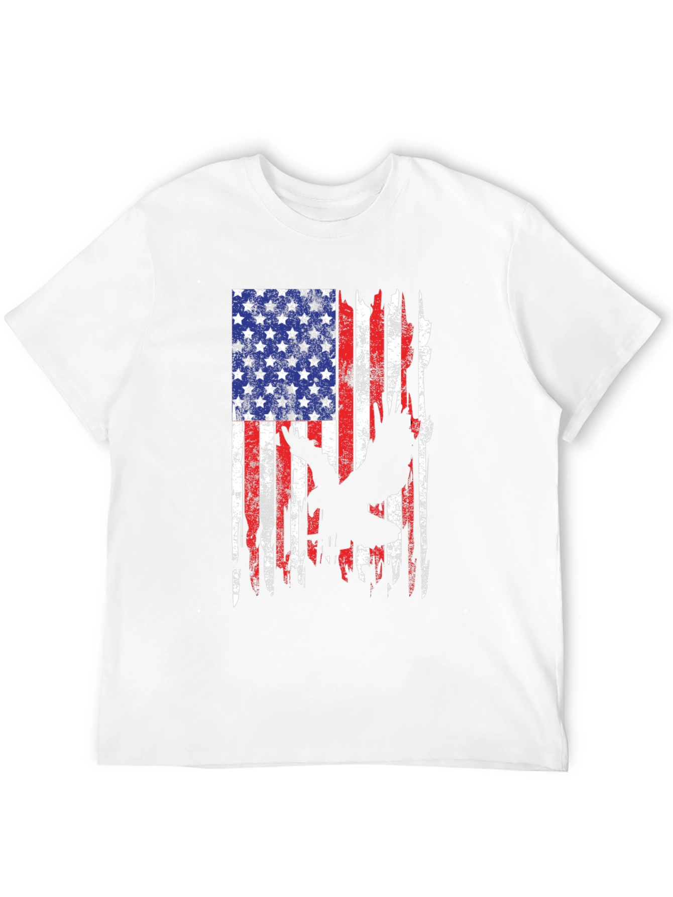 American Flag Eagle Black T-Shirt