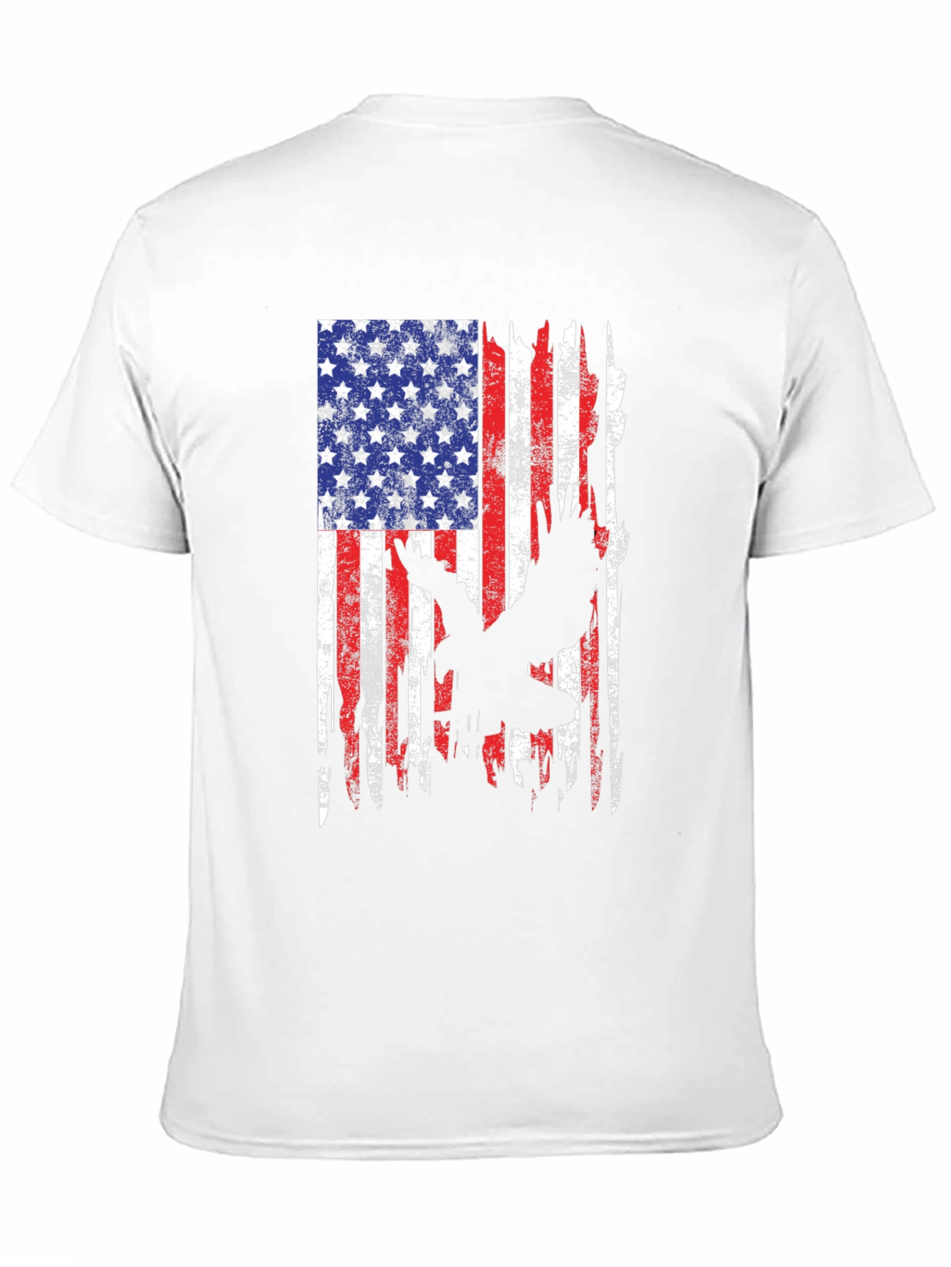American Flag Eagle Black T-Shirt
