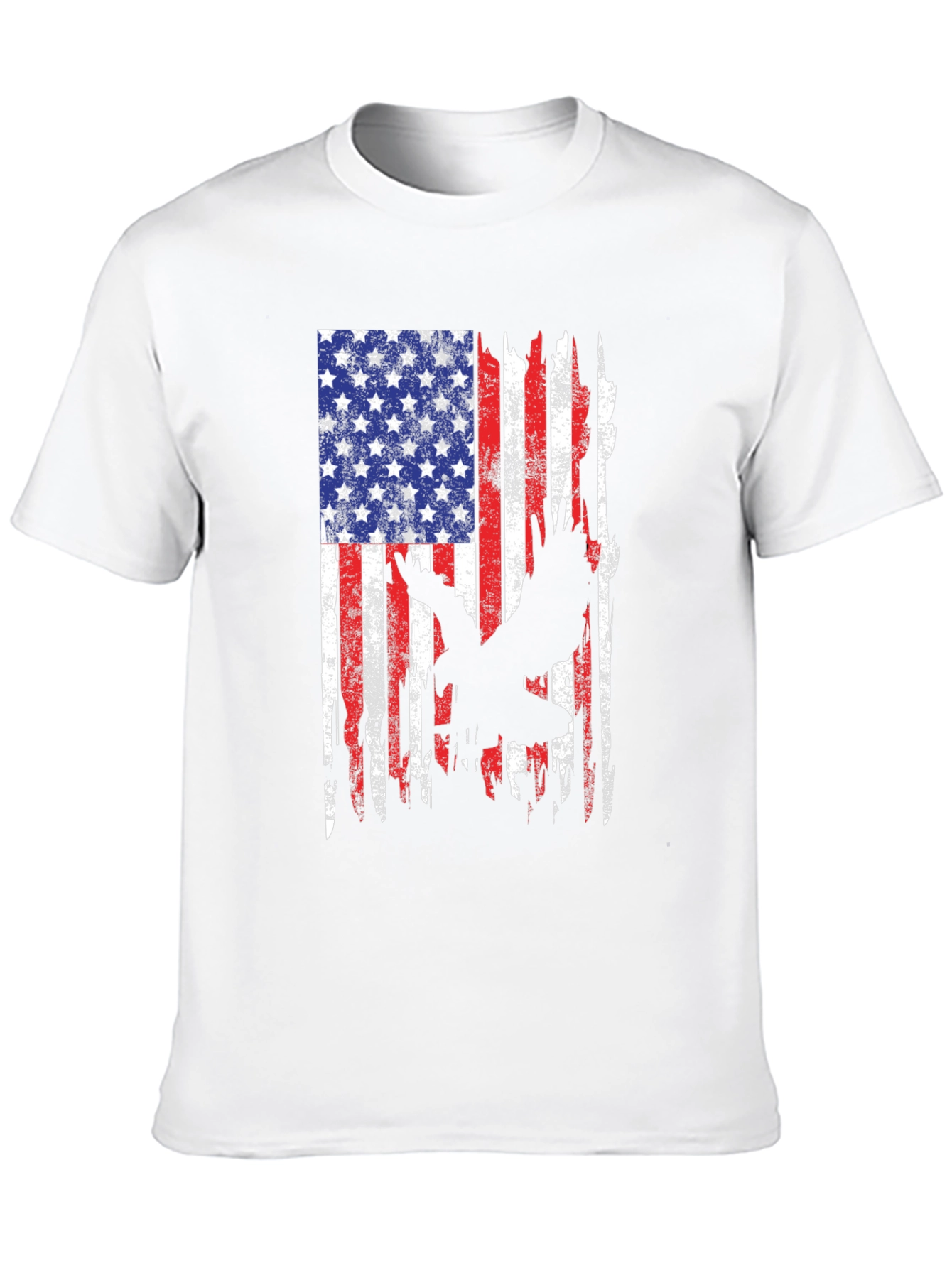 American Flag Eagle Black T-Shirt