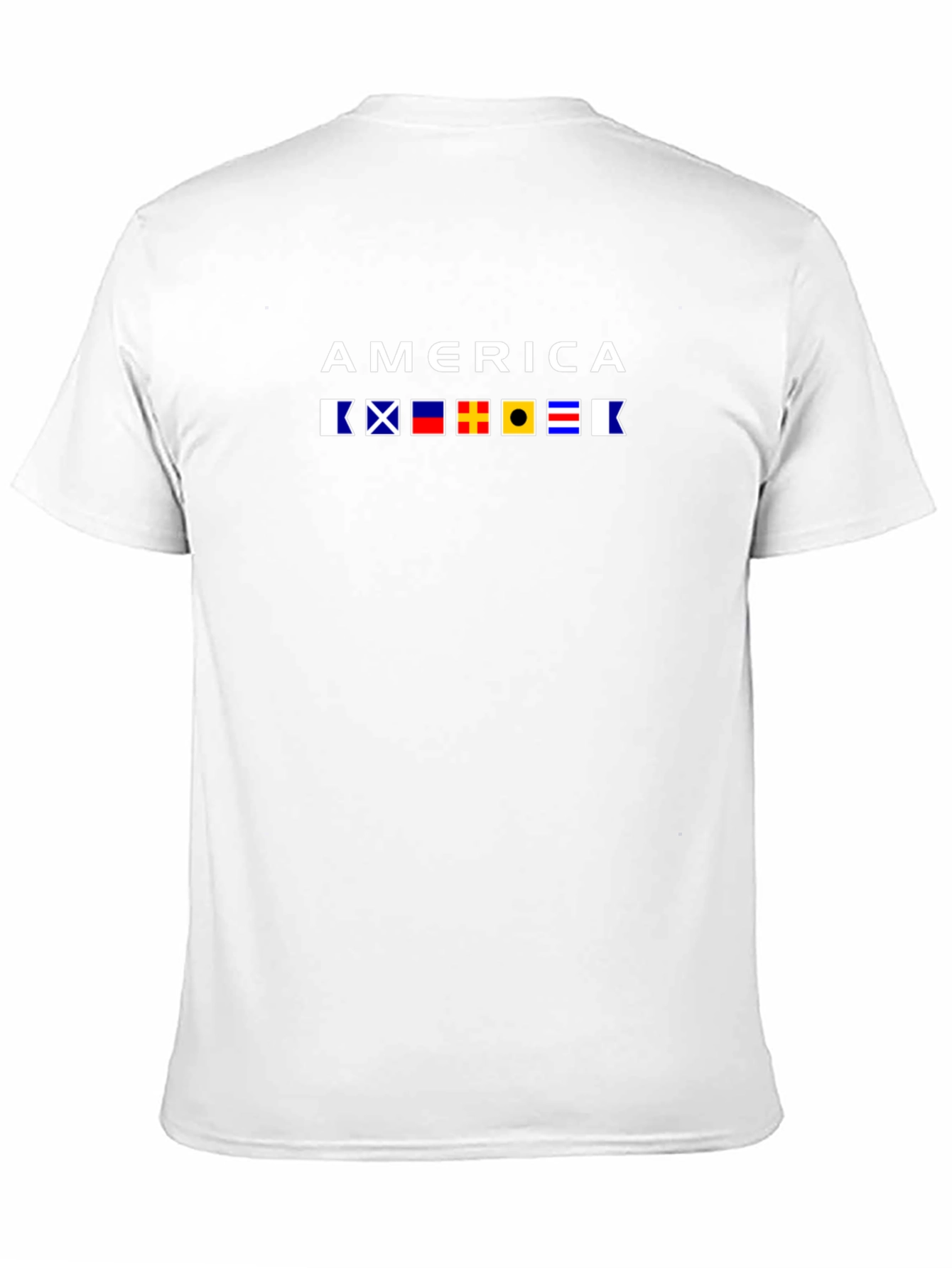 America Nautical Flags Graphic Tee - Black