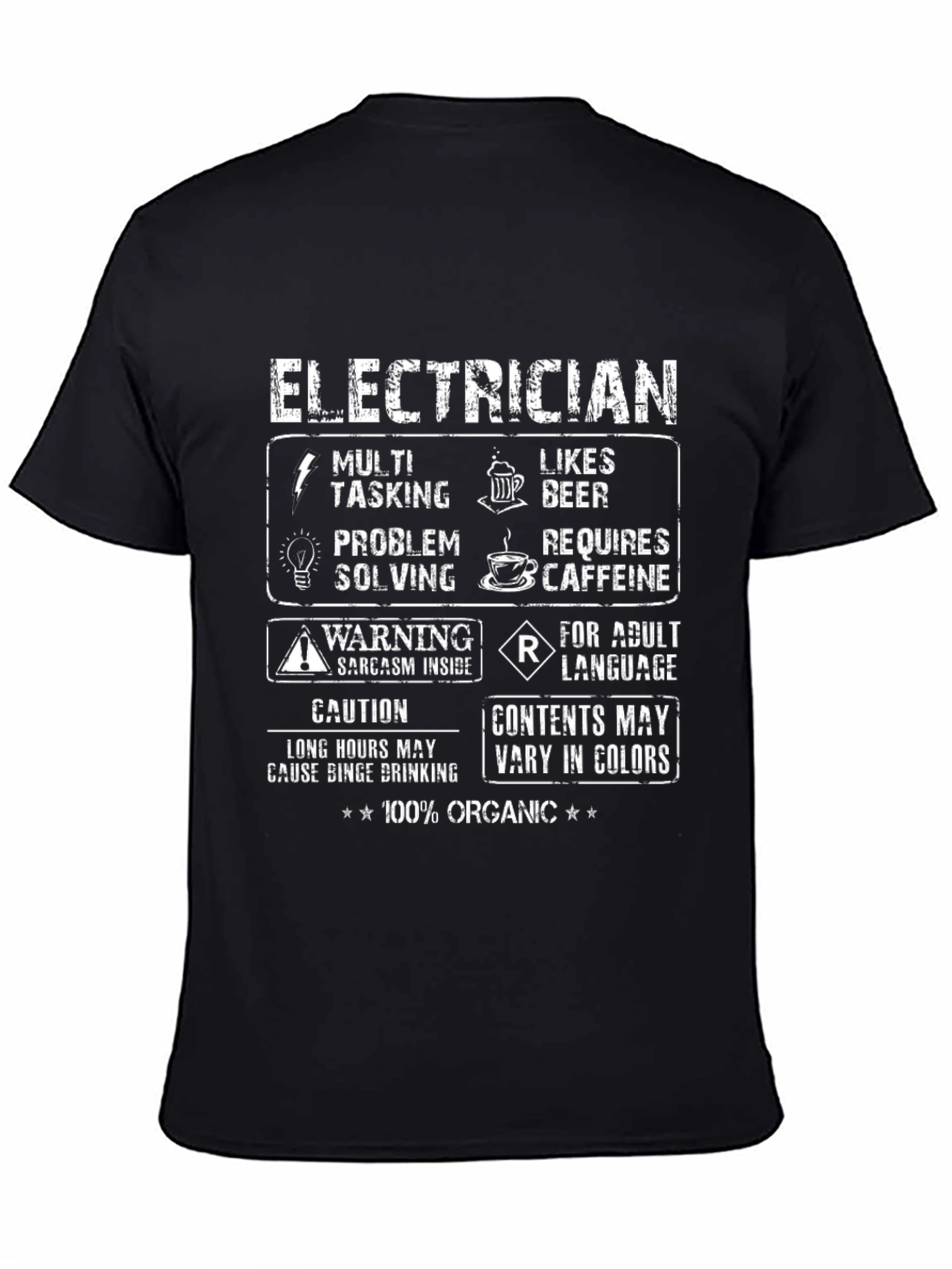 Electrician Humor T-Shirt - 100% Organic Cotton