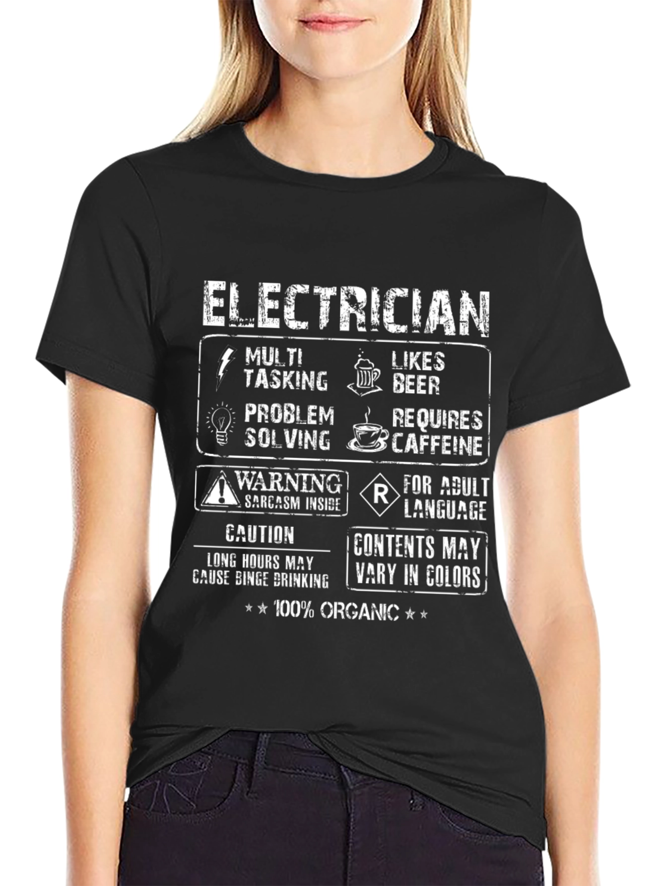 Electrician Humor T-Shirt - 100% Organic Cotton