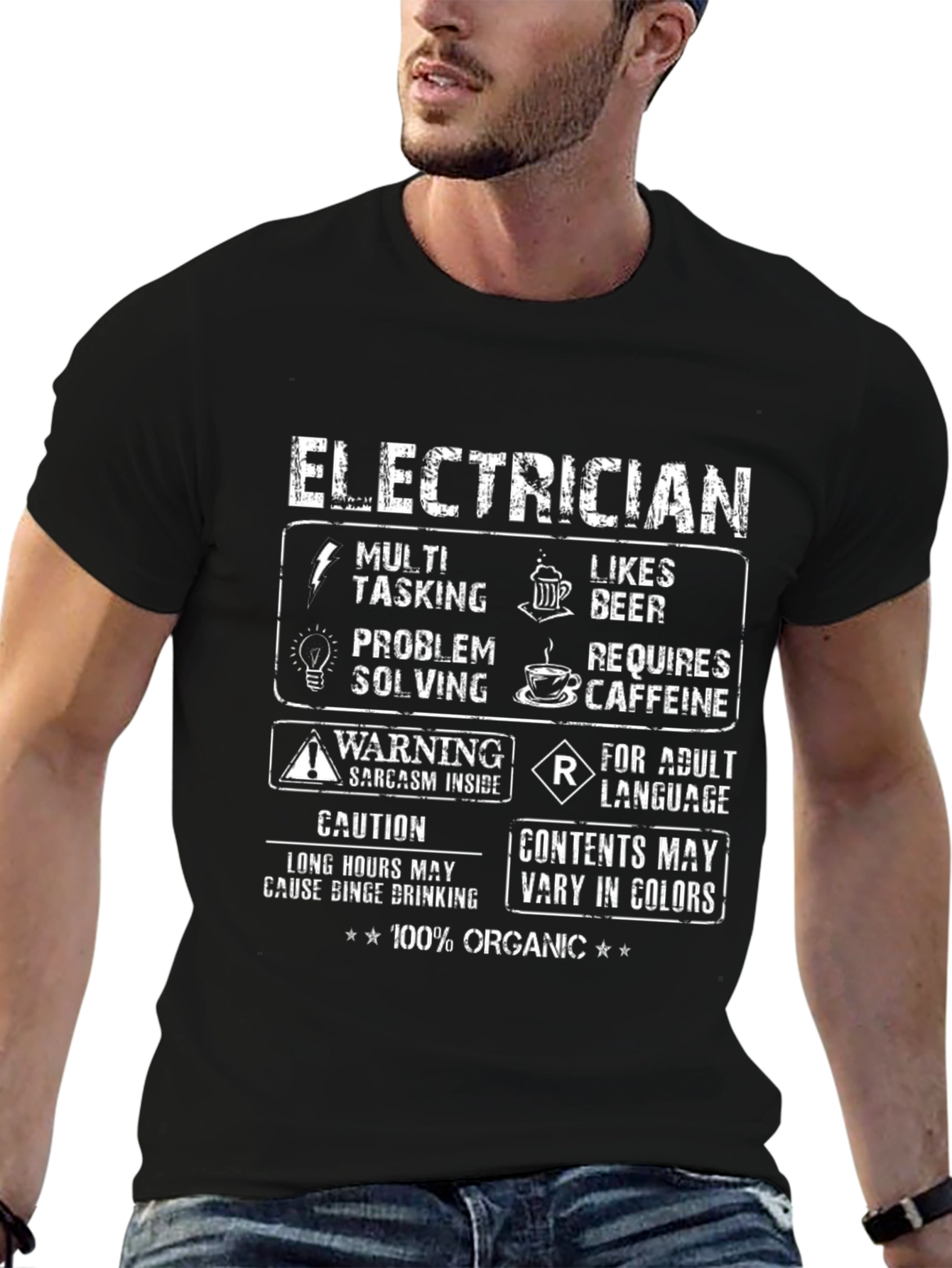 Electrician Humor T-Shirt - 100% Organic Cotton