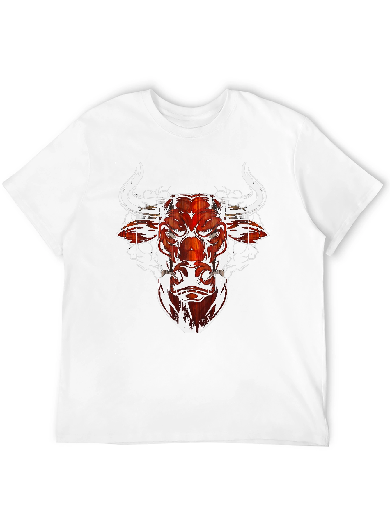 Bull Graphic Tee - Black Cotton Blend