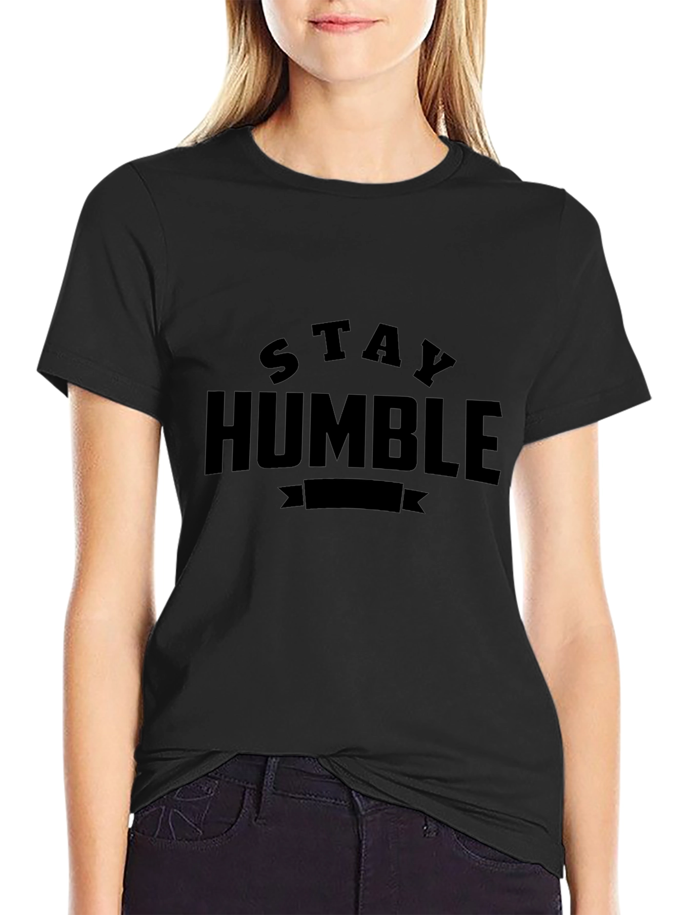 Stay Humble Black Graphic Tee